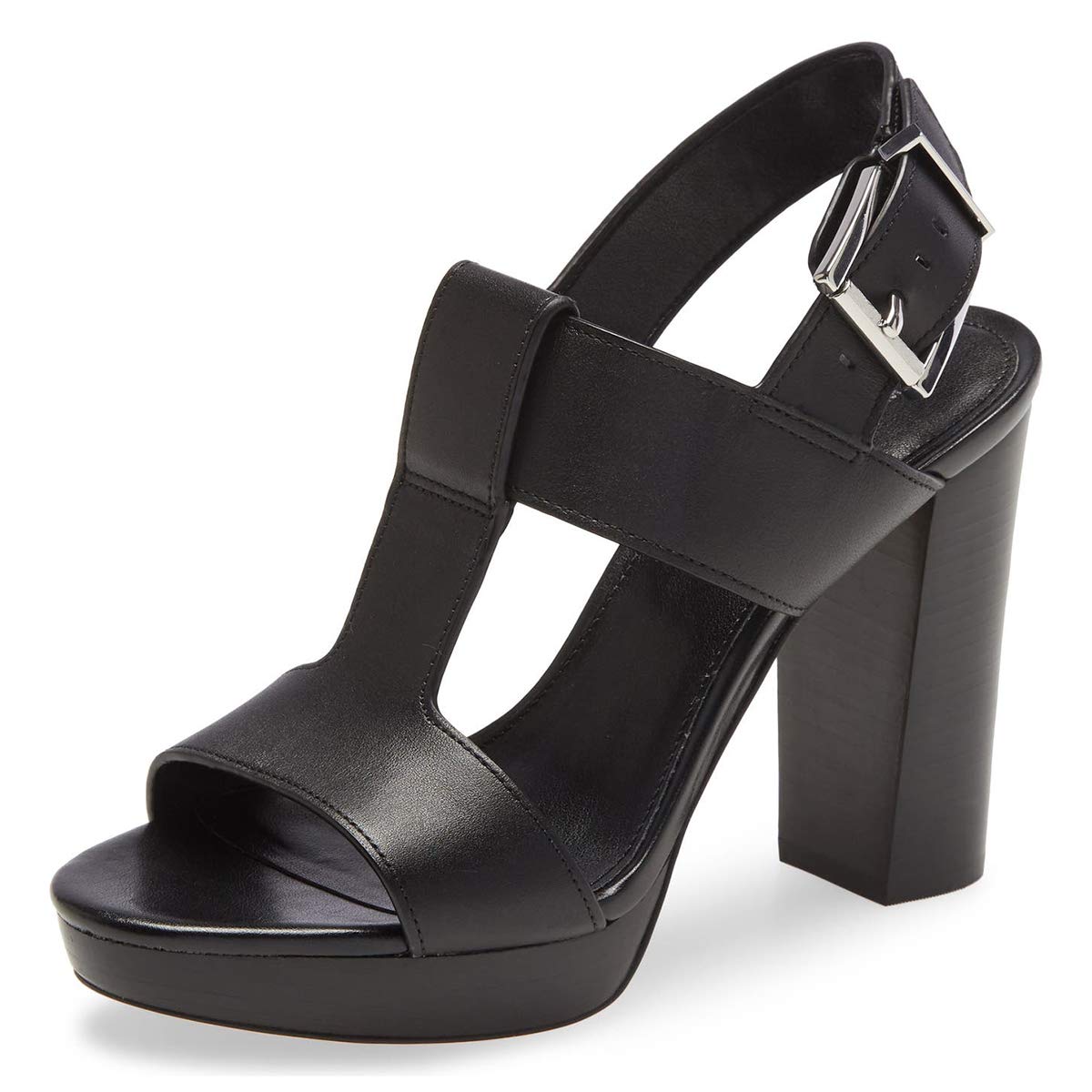 YDN Women's T-Strap Chunky High Heel Sandals - Stacked Platform Ankle Strap Open Toe Slingback Dress Shoes for Summer, Office, Party & Wedding Occasions | Comfortable & Stylish Women's Fashion Footwear