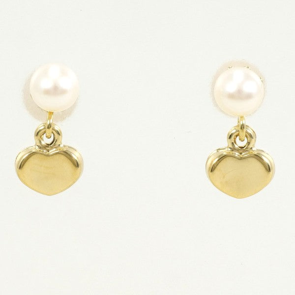 18K Yellow Gold Pearl Earrings for Women - Classic Elegant Stud Earrings with Freshwater Pearls - Perfect for Weddings, Parties & Everyday Wear