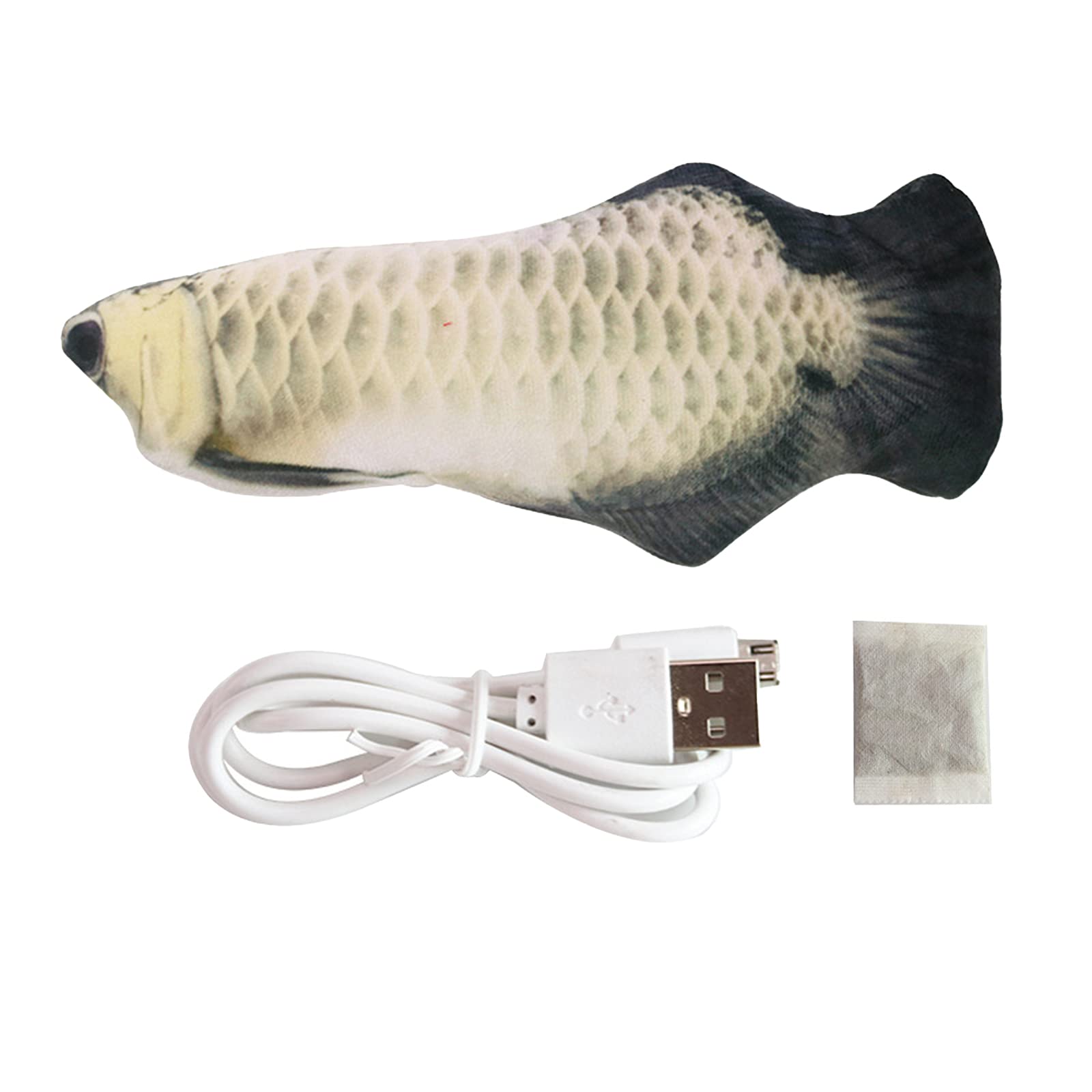 Camidy Realistic Electric Flip Catnip Fish Toy - Interactive Kitten Toy with Catnip for Biting, Chewing & Kicking | Perfect for Playtime, Exercise & Indoor Entertainment