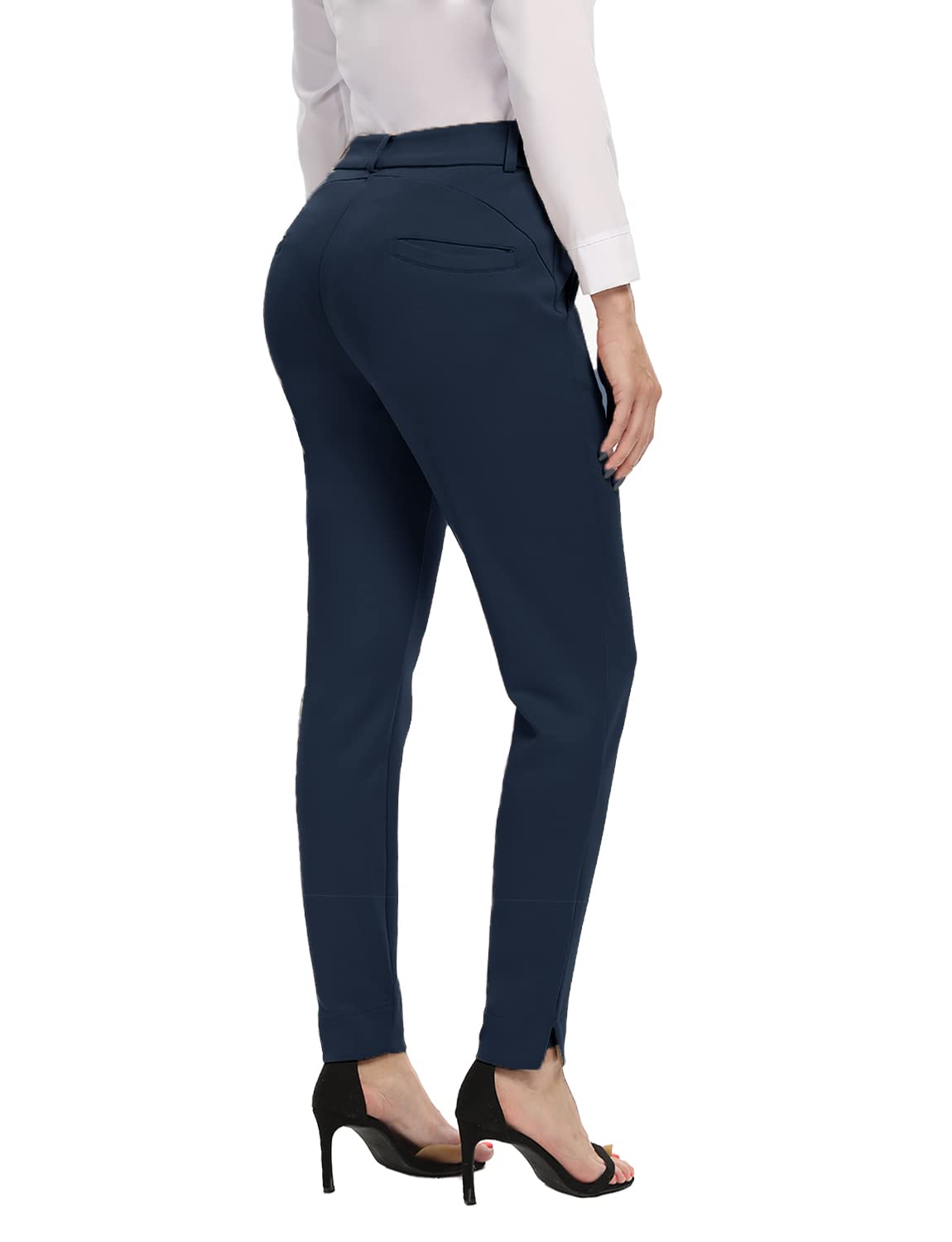 Hiverlay Women's Stretch Golf Pants - Lightweight Work Dress Pants with Zipper Pockets for Business Casual & Office Wear | Perfect for Golfing, Work & Professional Occasions