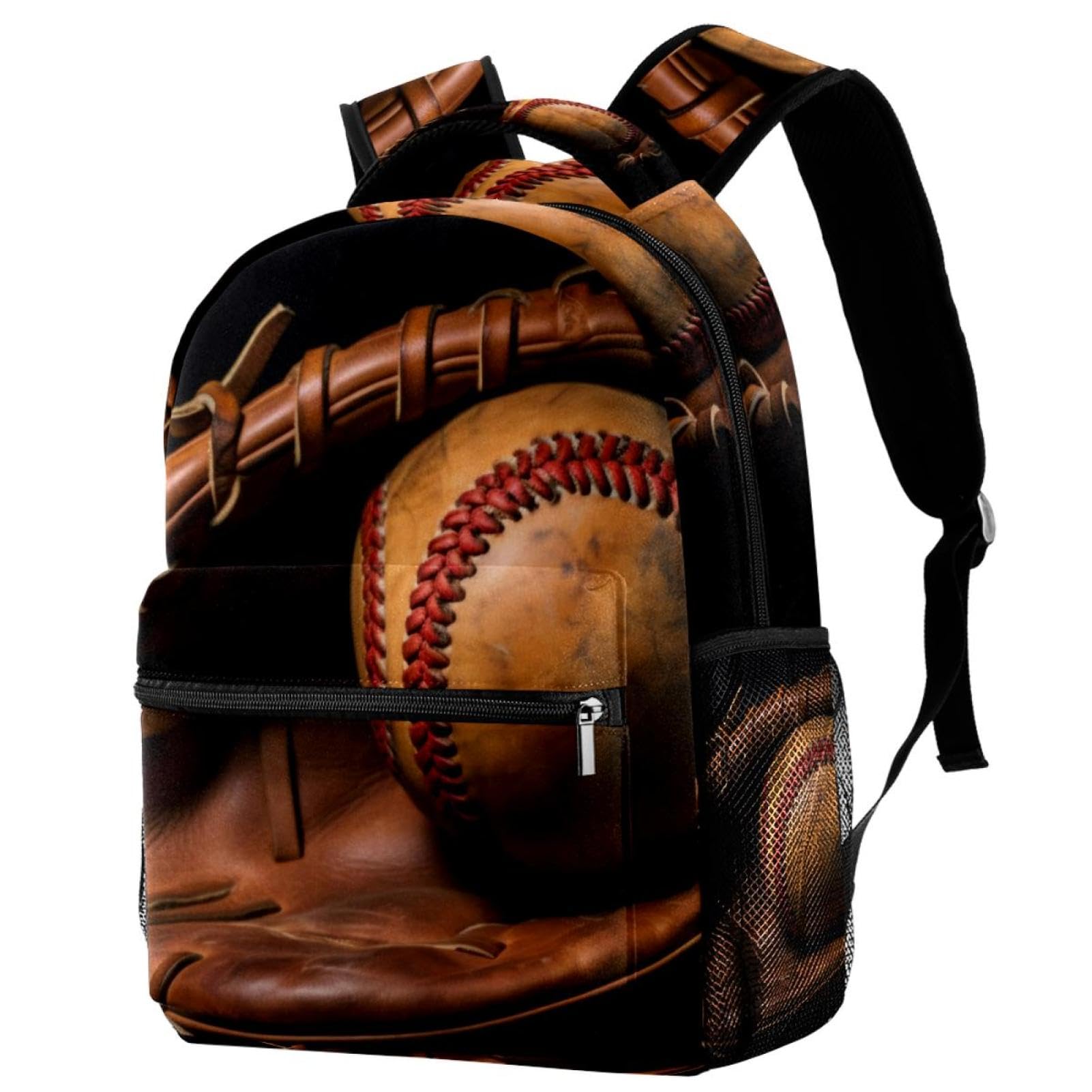FVQL Kids Backpack for School - Durable Bookbag for Teens & Children, Baseball Glove Design Backpack - Perfect for School, Sports & Outdoor Activities