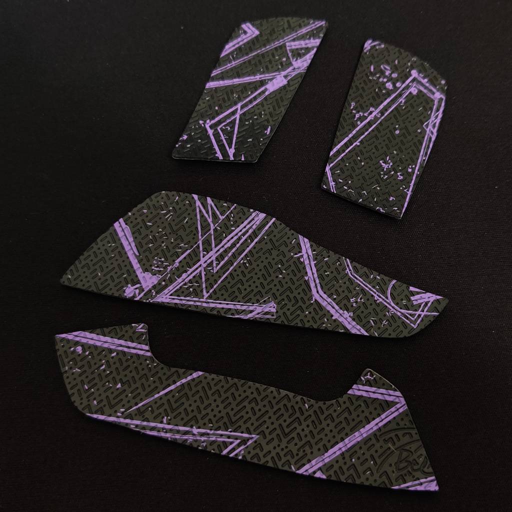 BT.L Mouse Grip for Logitech G403 / G603 / G703 - Anti-Slip Ergonomic Gaming Mouse Cover - Black & Purple - Perfect for FPS, MOBA, and Long Gaming Sessions