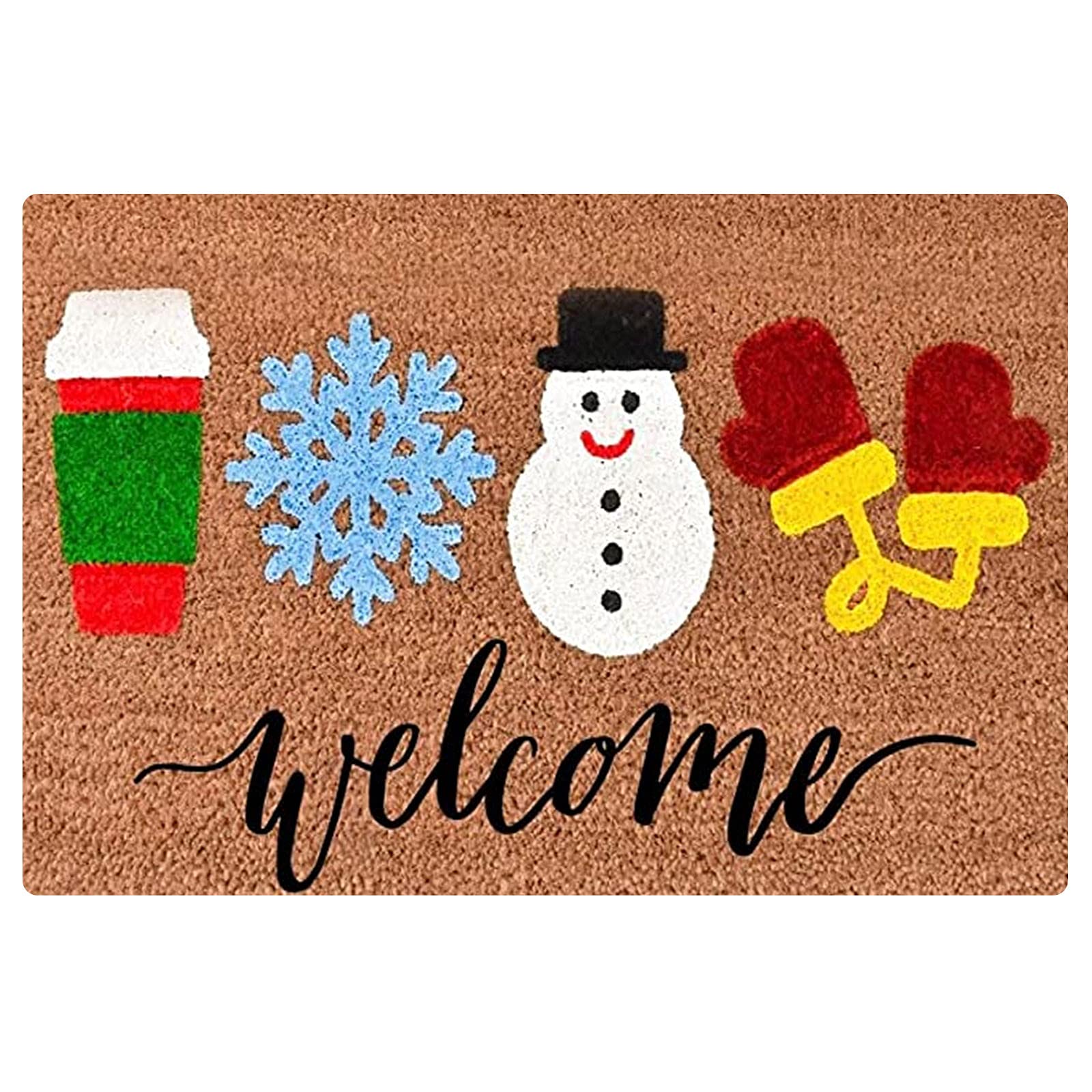 2#BW Non-Slip Letter Door Mat - Cozy Welcome Mat for Bedroom, Living Room, Entryway - Perfect for Home Decor & Indoor Use