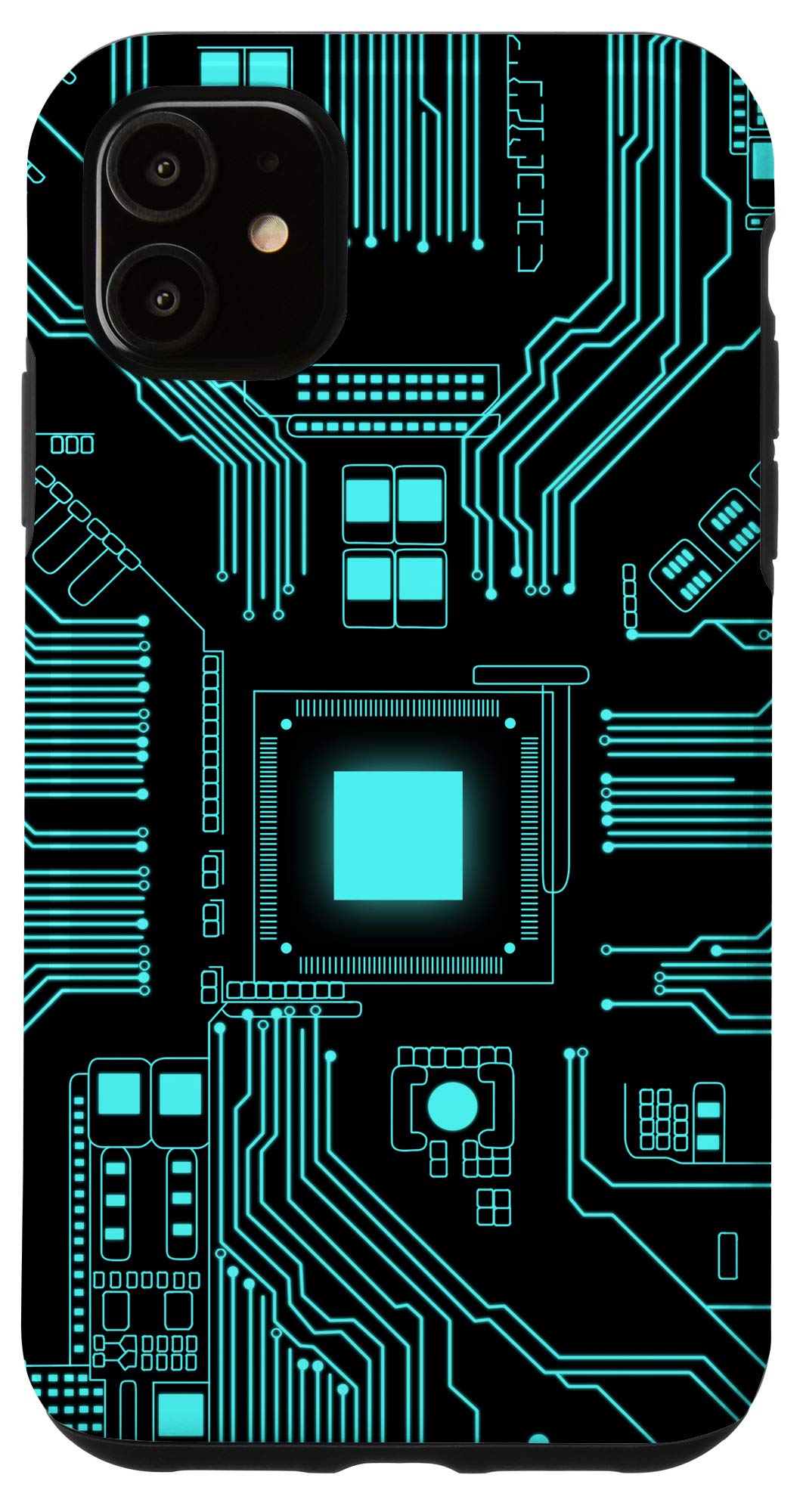iPhone 11 Case with Computer Chip Design - Geeky Tech-Themed Protective Cover for iPhone 11 - Perfect for Tech Enthusiasts, Programmers & Computer Nerds