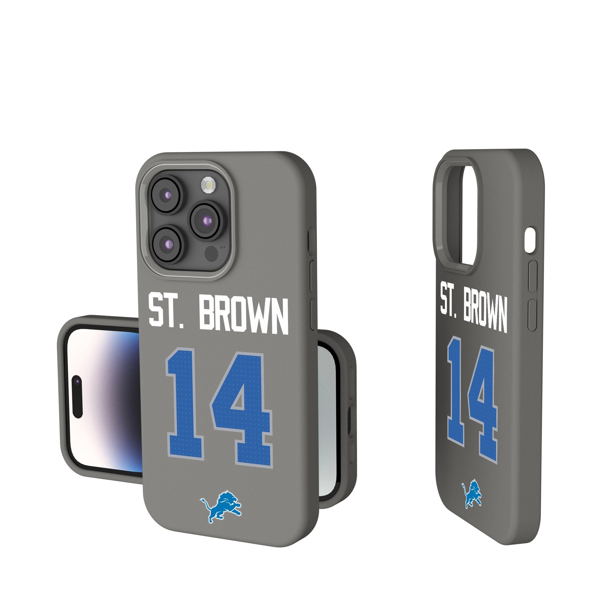 Amon Ra St. Brown Detroit Lions 14 Soft Touch Phone Case - Durable Protective Cover for iPhone & Samsung | Perfect for Football Fans & Game Day Support