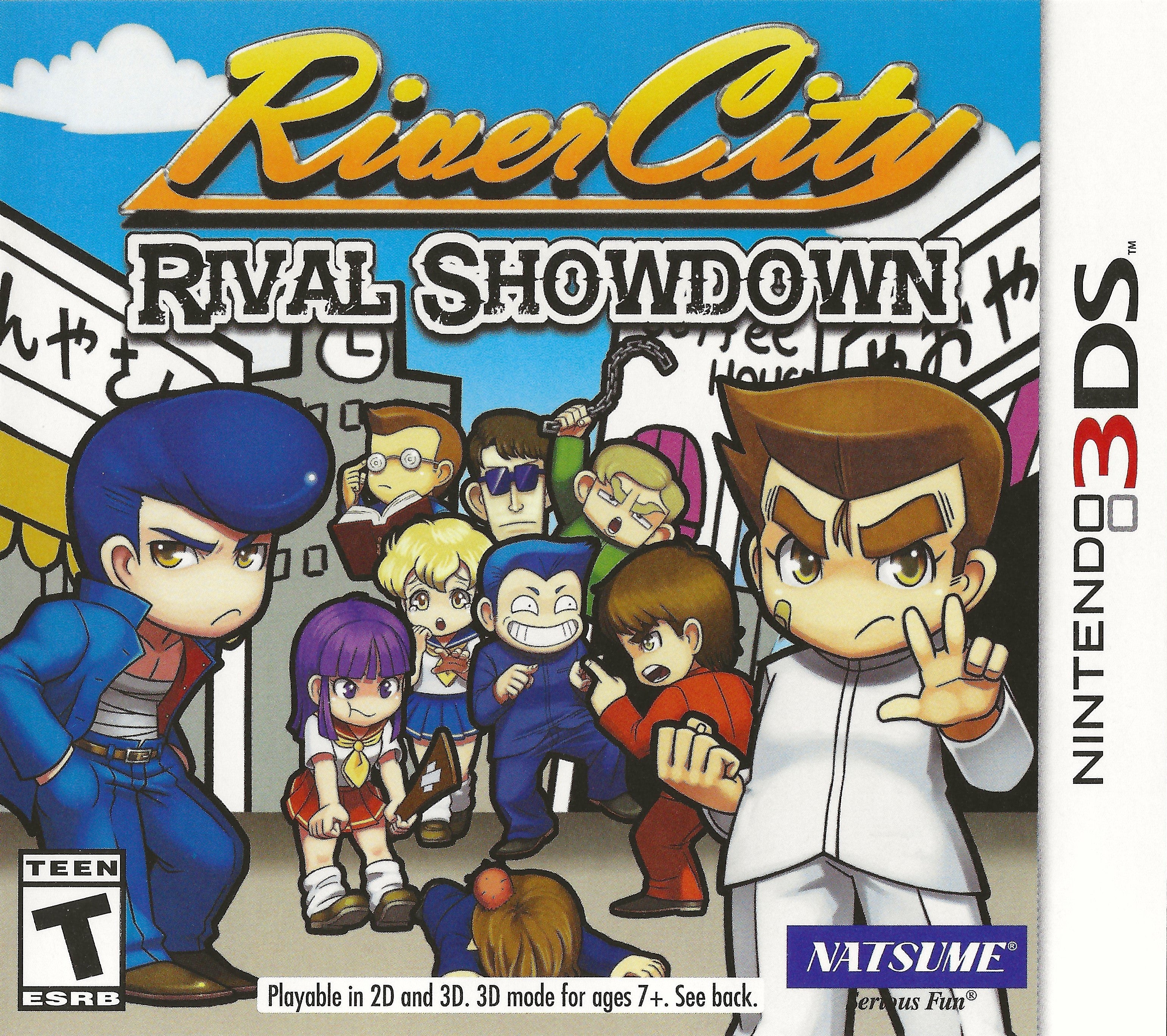 River City: Rival Showdown - Limited Edition with Riki Keychain | Classic Beat 'Em Up Video Game for Nintendo 3DS | Perfect for Retro Gaming Fans and Collectors
