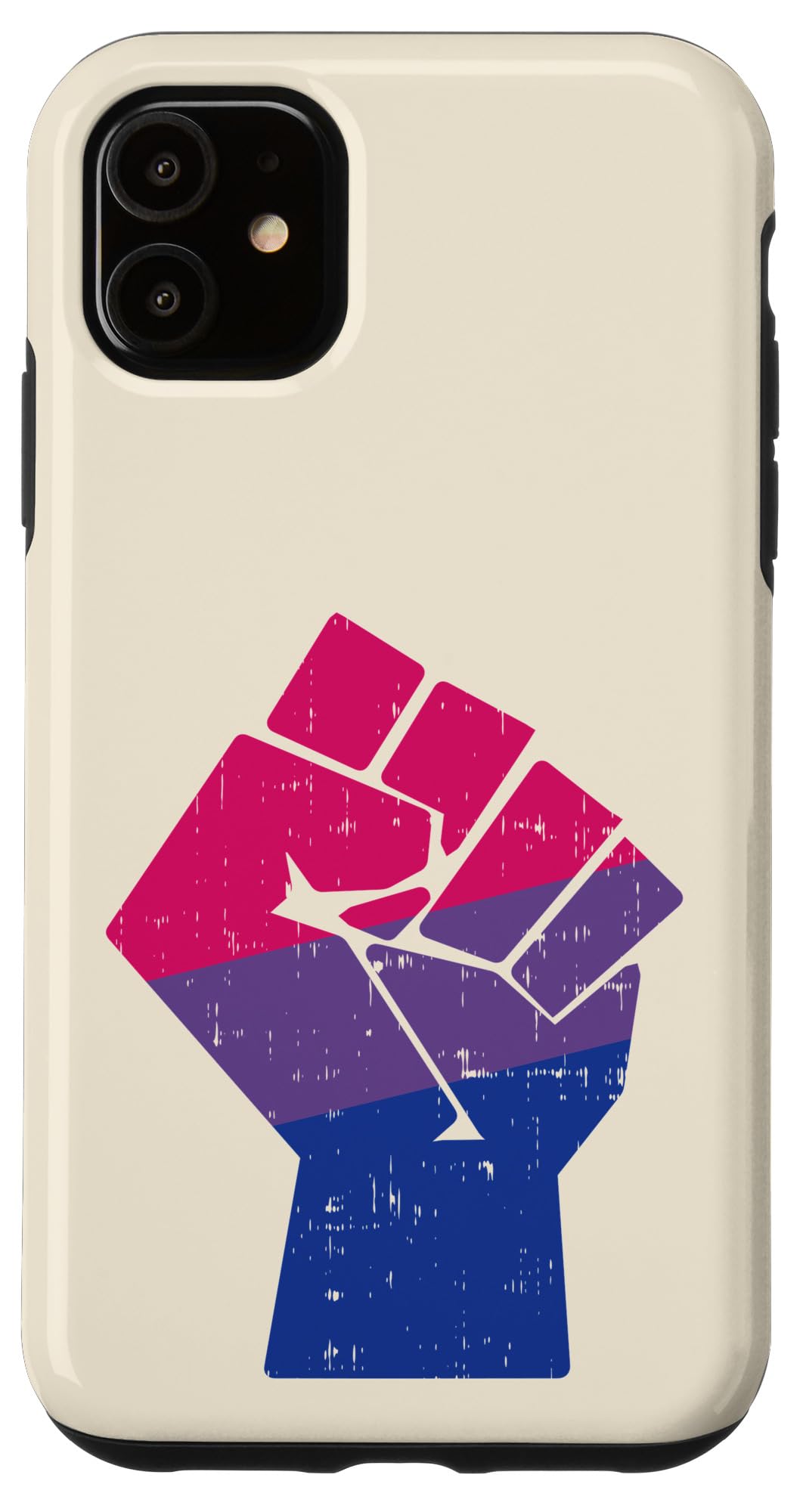 iPhone 11 Case with Raised Fist & Bisexual Pride Flag - LGBT Support Accessory | Perfect for Pride Month, LGBTQ+ Events & Ally Gifts
