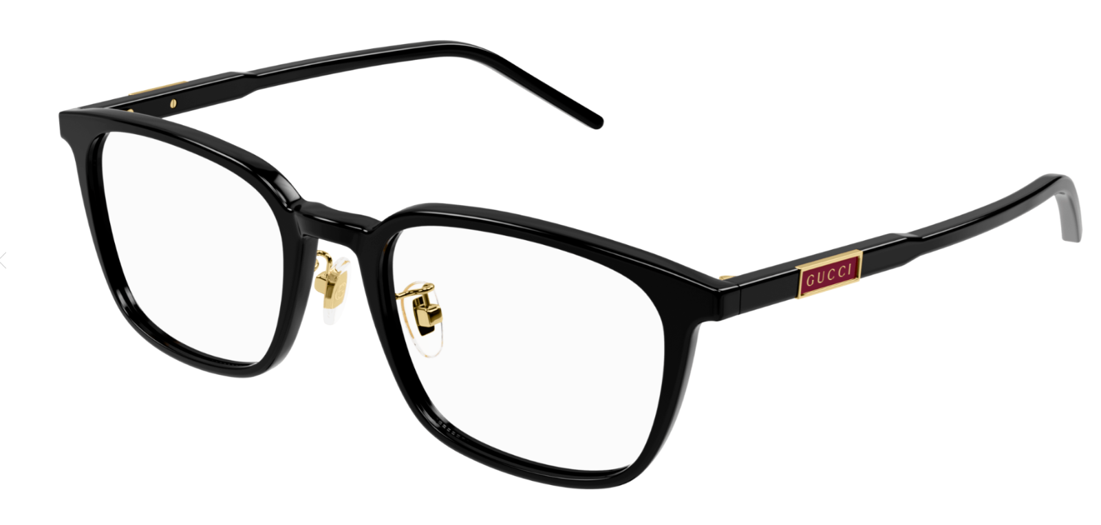 Gucci GG1465OA 001 Black Rectangular Men's Eyeglasses | Premium Designer Sunglasses for Men | Perfect for Work, Driving & Fashion Accessories