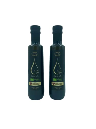 Premium Organic Extra Virgin Olive Oil - Cold Pressed, Unfiltered, Rich in Antioxidants, Gluten-Free & Non-Allergenic (Pack of 2 x 500ml) - Perfect for Salad Dressings, Cooking & Healthy Diets