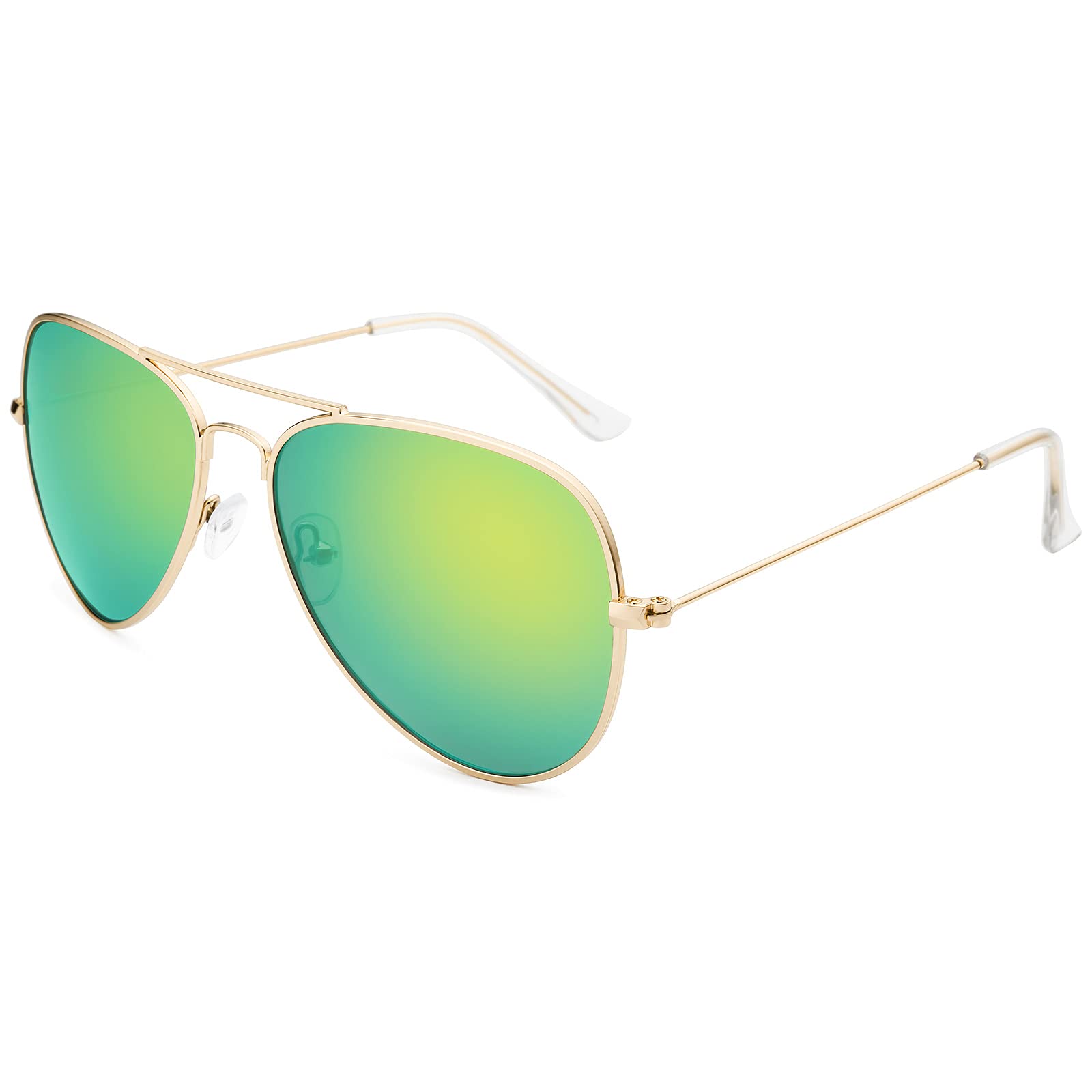 Livhò Polarized Aviator Sunglasses for Men & Women - UV 400 Protection Metal Mirror Lens - Perfect for Driving, Beach & Outdoor Activities