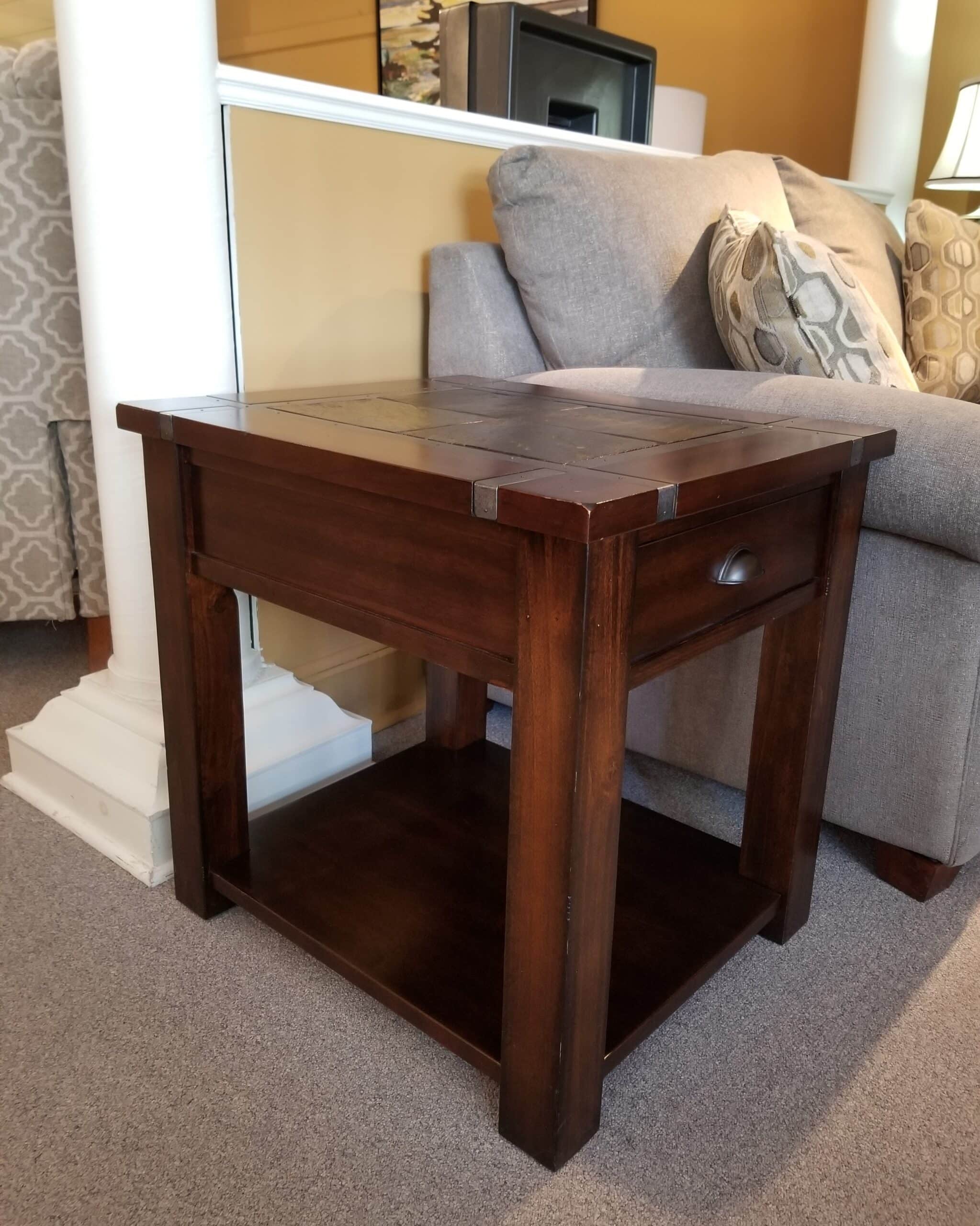 Stylish Modern End Table with Storage Shelf - Small Side Table for Living Room, Bedroom, or Office - Perfect Nightstand, Sofa Table, or Accent Furniture