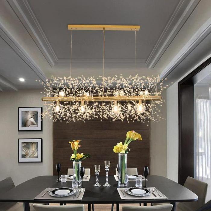 Isidore Modern Kitchen Island Lighting Fixture - Adjustable Hanging Pendant Light for Dining Room, Bar, and Countertop - Warm White LED Bulb Included