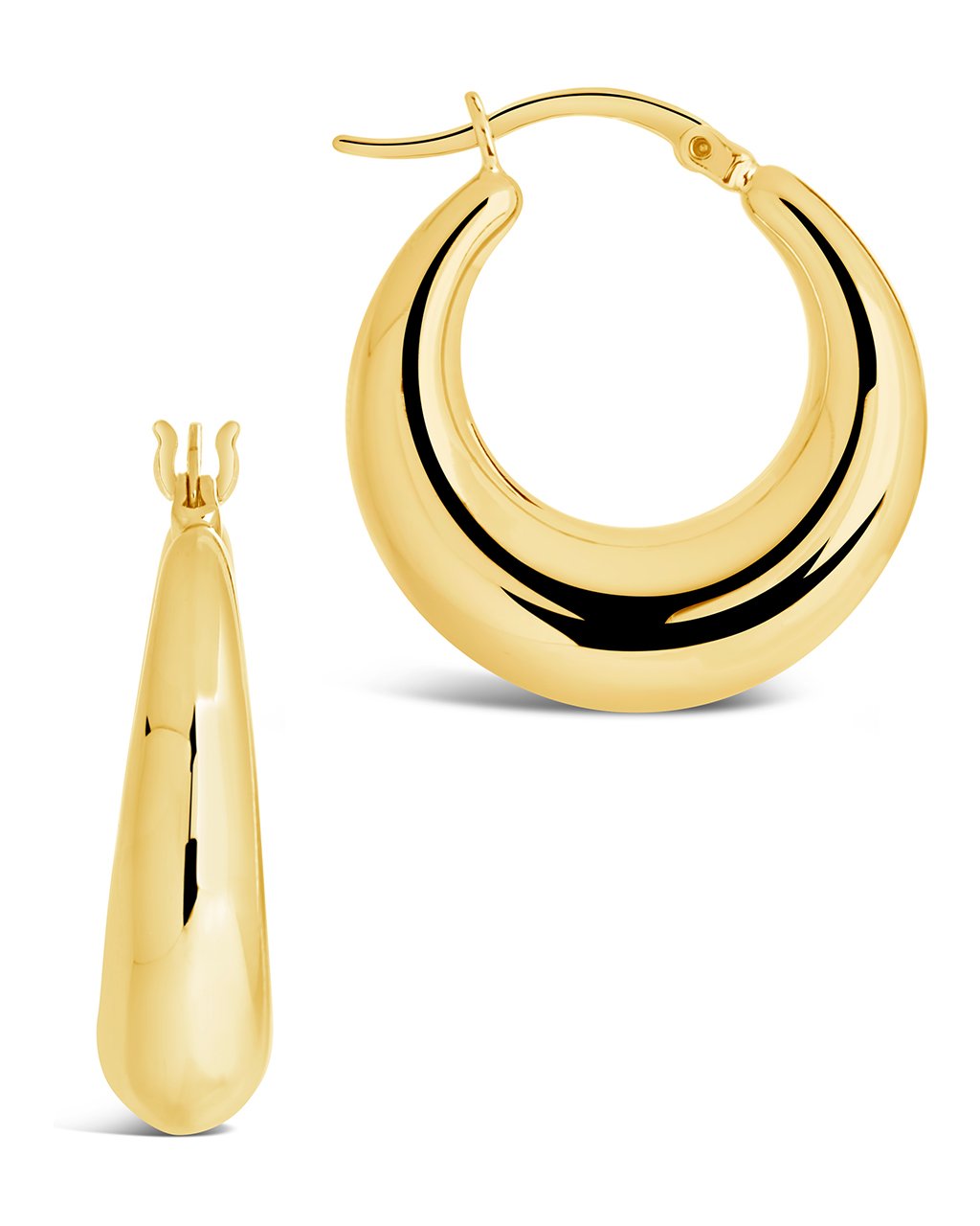 Graduated Tube Hoop Earrings for Women - Trendy Gold & Silver Stackable Dangle Earrings - Perfect for Parties, Weddings & Everyday Wear