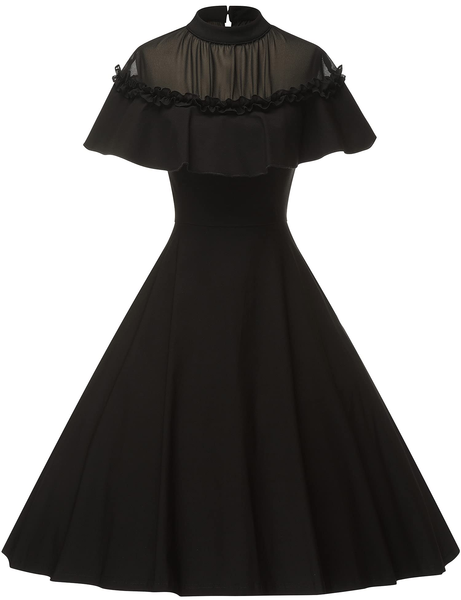 GownTown 1950s Vintage Women's Cocktail Swing Dress - Retro Midi Dress with Pockets for Parties, Weddings & Special Occasions