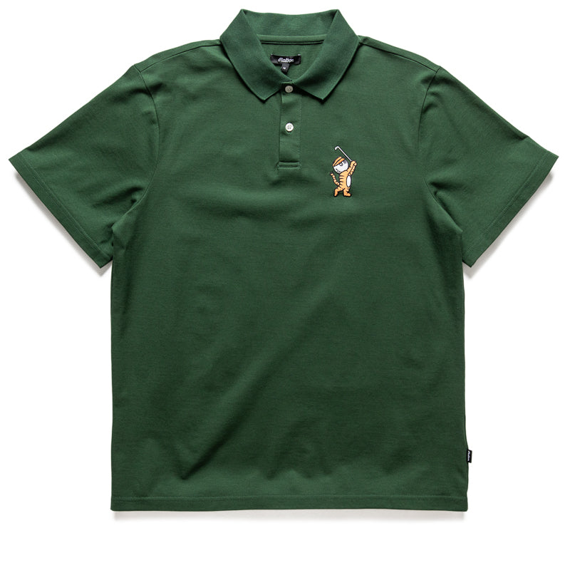 Malbon Golf Tiger Buckets Polo Shirt for Men - Premium Performance Hunter Green Polo - Perfect for Golf, Casual Wear & Outdoor Activities