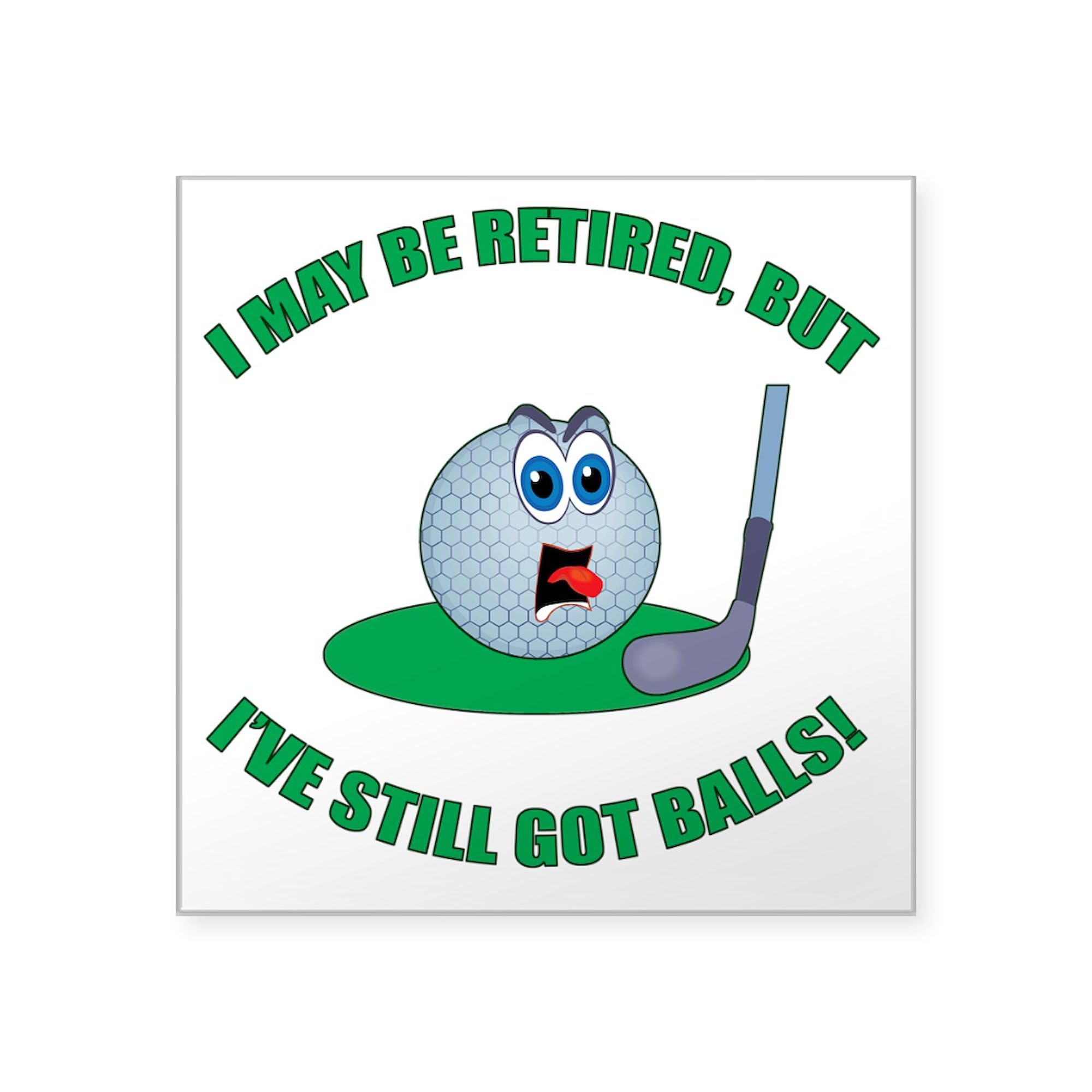 R Golf Balls Square Sticker 3