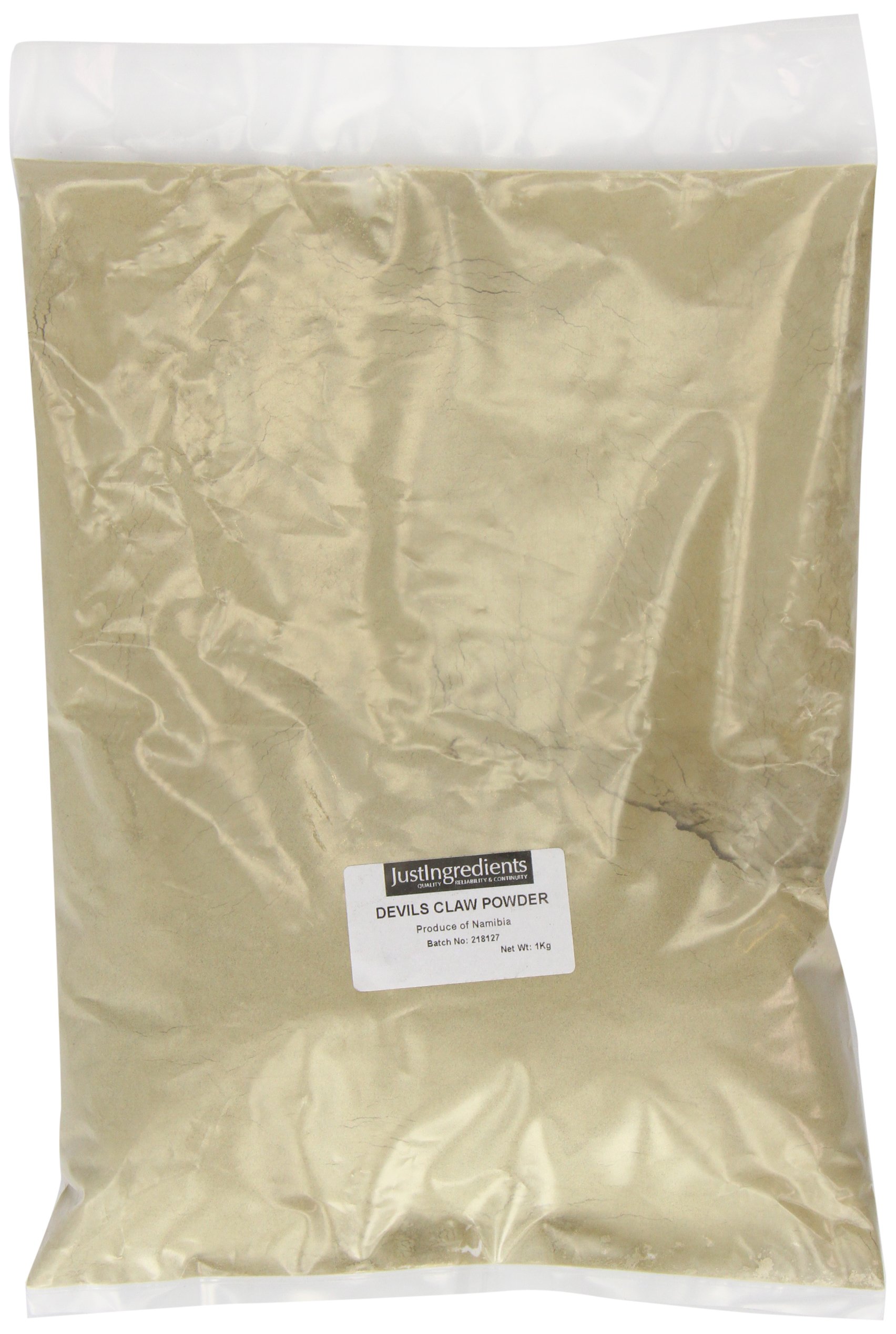 JustIngredients Devils Claw Root Powder 1kg (35.2 oz) - Natural Herbal Supplement for Joint Pain Relief & Inflammation - Perfect for Tea, Capsules & DIY Remedies