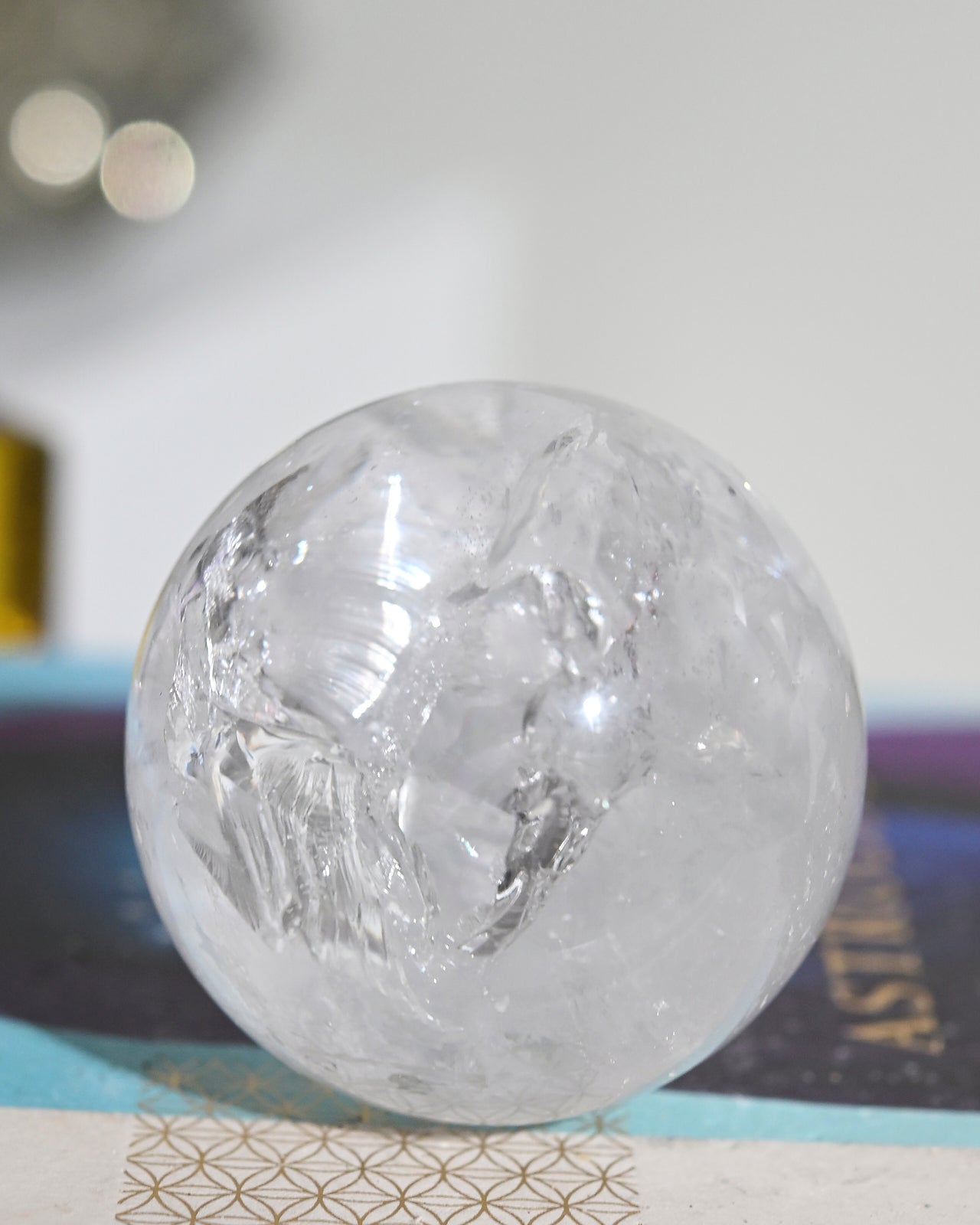 2.5 Inch Clear Quartz Crystal Sphere - Natural Healing Stone for Meditation, Reiki, Chakra Balancing & Home Decor