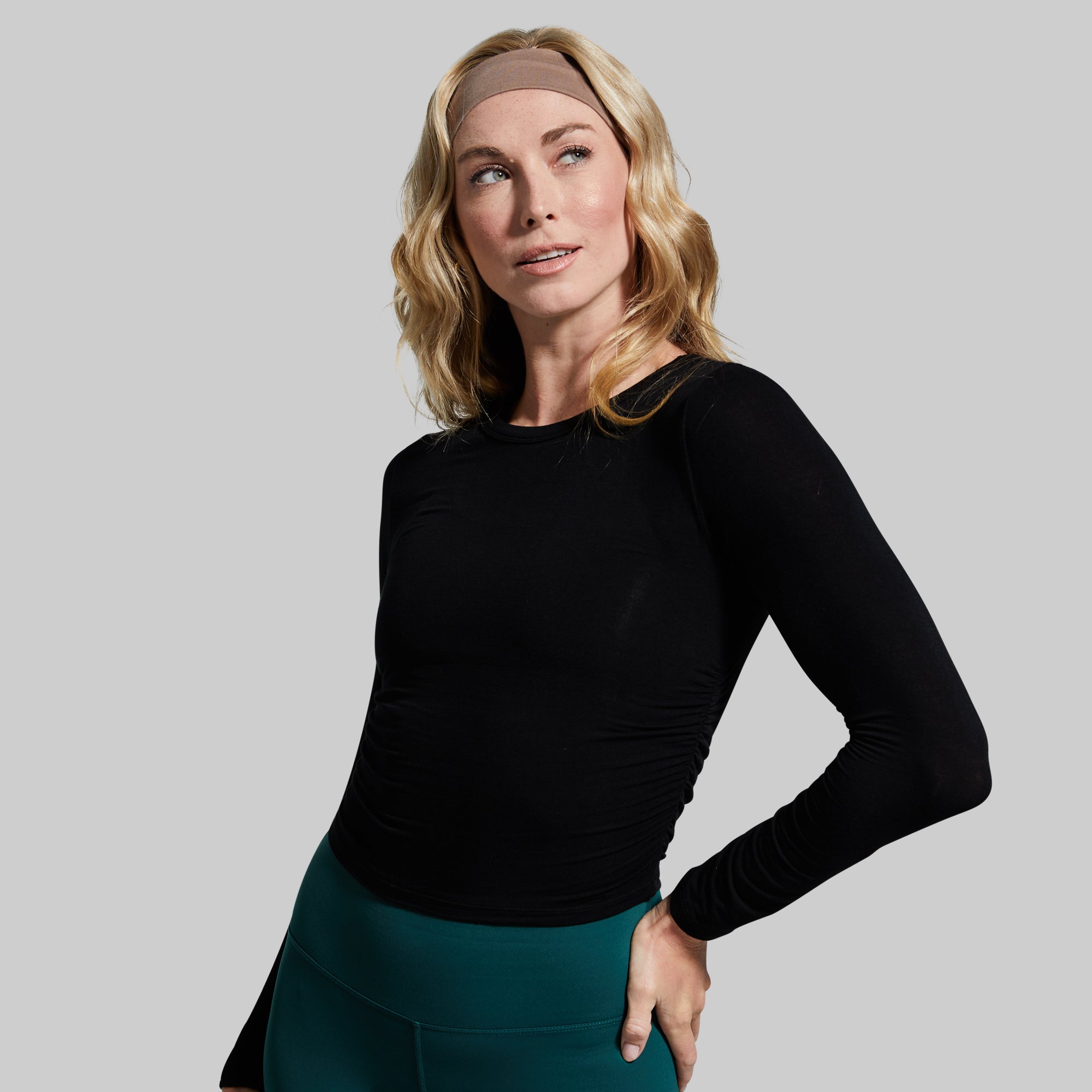 Look At Me Long Sleeve T-Shirt for Women - Soft Cotton Black Top for Casual Wear, Workout & Layering | Perfect for Everyday Outfits, Gym Sessions and Fall Fashion
