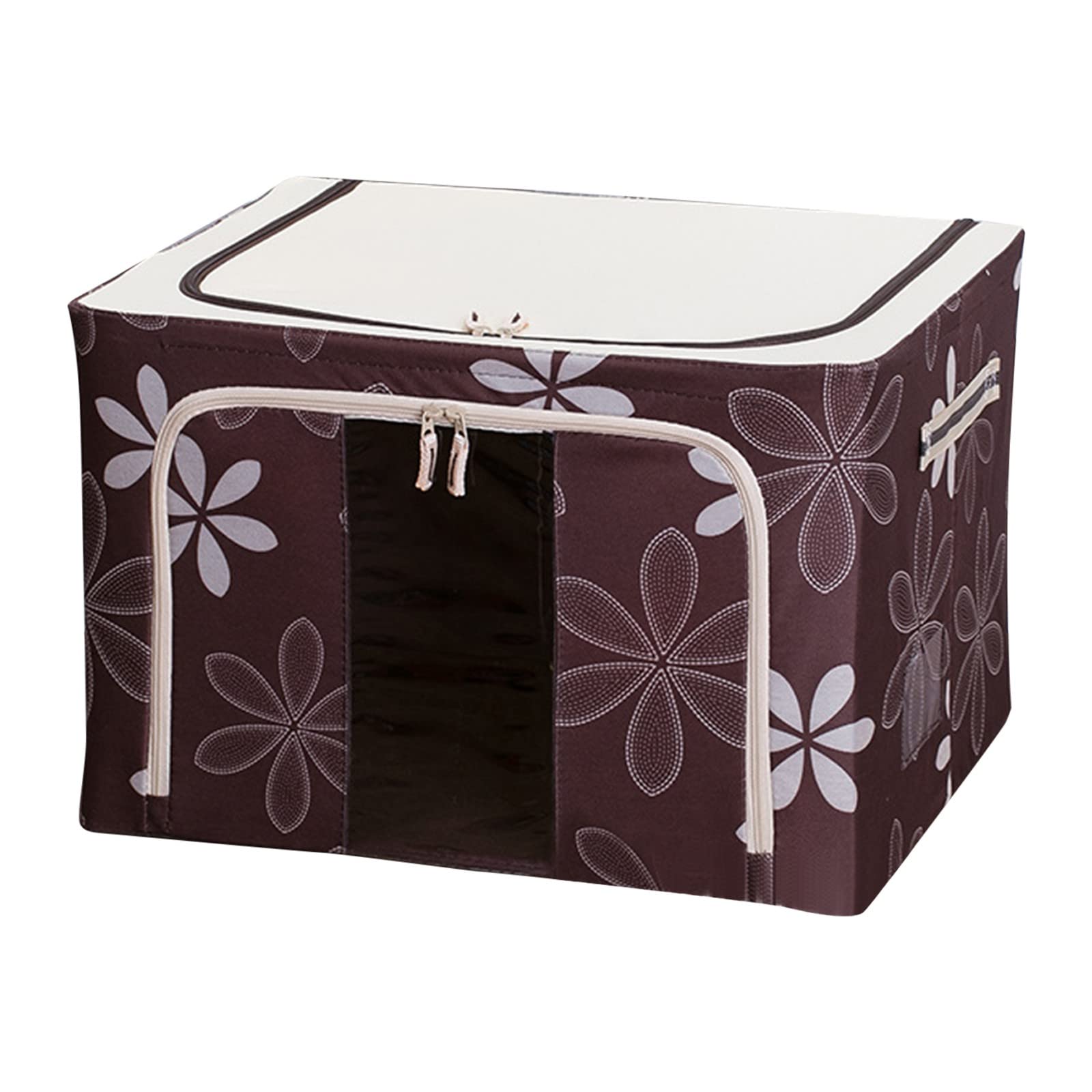 KSHQU Foldable Storage Boxes - Clear Oxford Cloth Organizer for Clothes, Toys & Wholesale Items | Space-Saving Home & Office Storage Solution