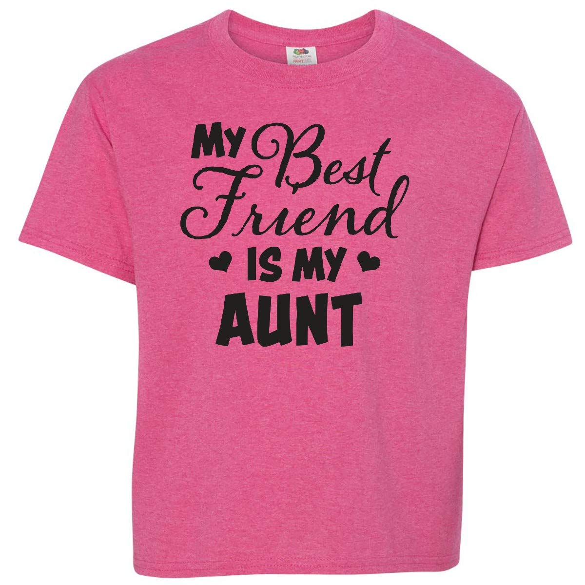 My Best Friend is My Aunt with Hearts Youth T-Shirt - Perfect for Family Gatherings, Birthday Gifts, and Casual Outings