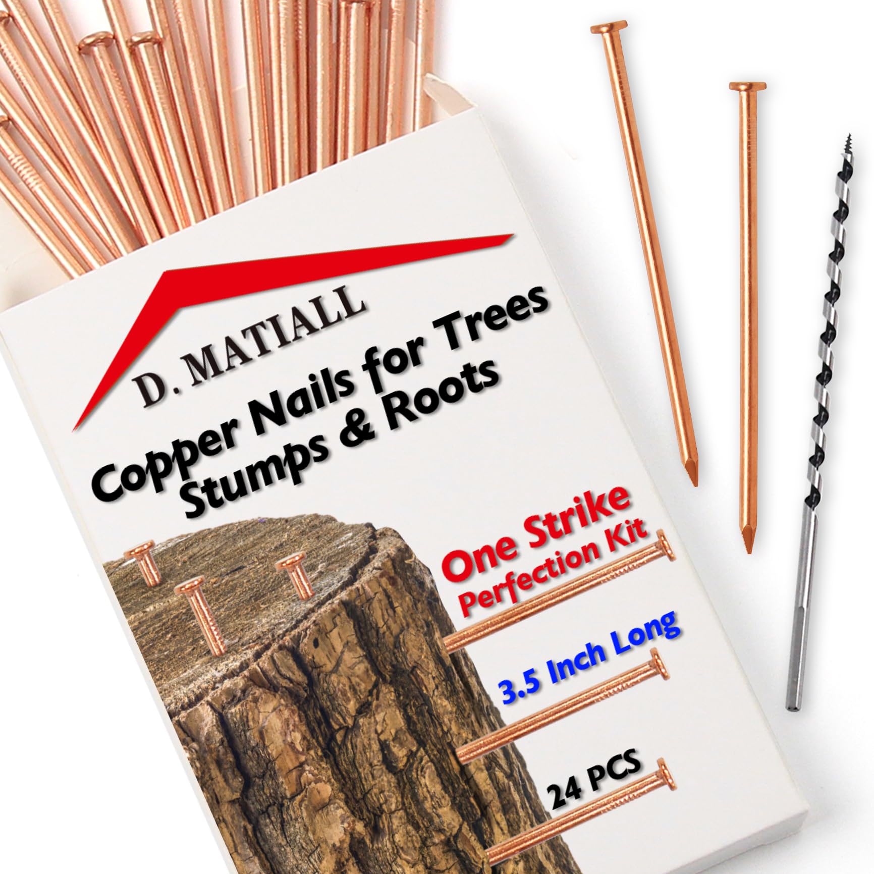 3.5 Inch Pure Copper Roofing Nails (24pcs) – 99.95% Copper Nails for Roof Repair, Flashing Installation, Tree Stump Removal, Landscaping & DIY Crafts – Durable & Rust-Resistant for Outdoor Projects