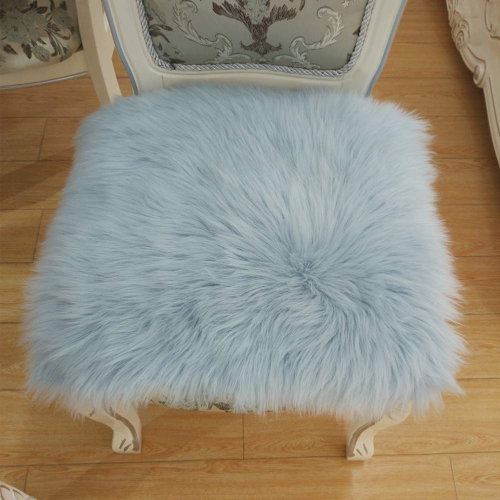 Premium Faux Fur Sheepskin Seat Cover Pad – Soft & Cozy Chair Cushion for Car, Sofa, Floor – 16 Inch (40cm) – Perfect for Home, Office & Winter Comfort