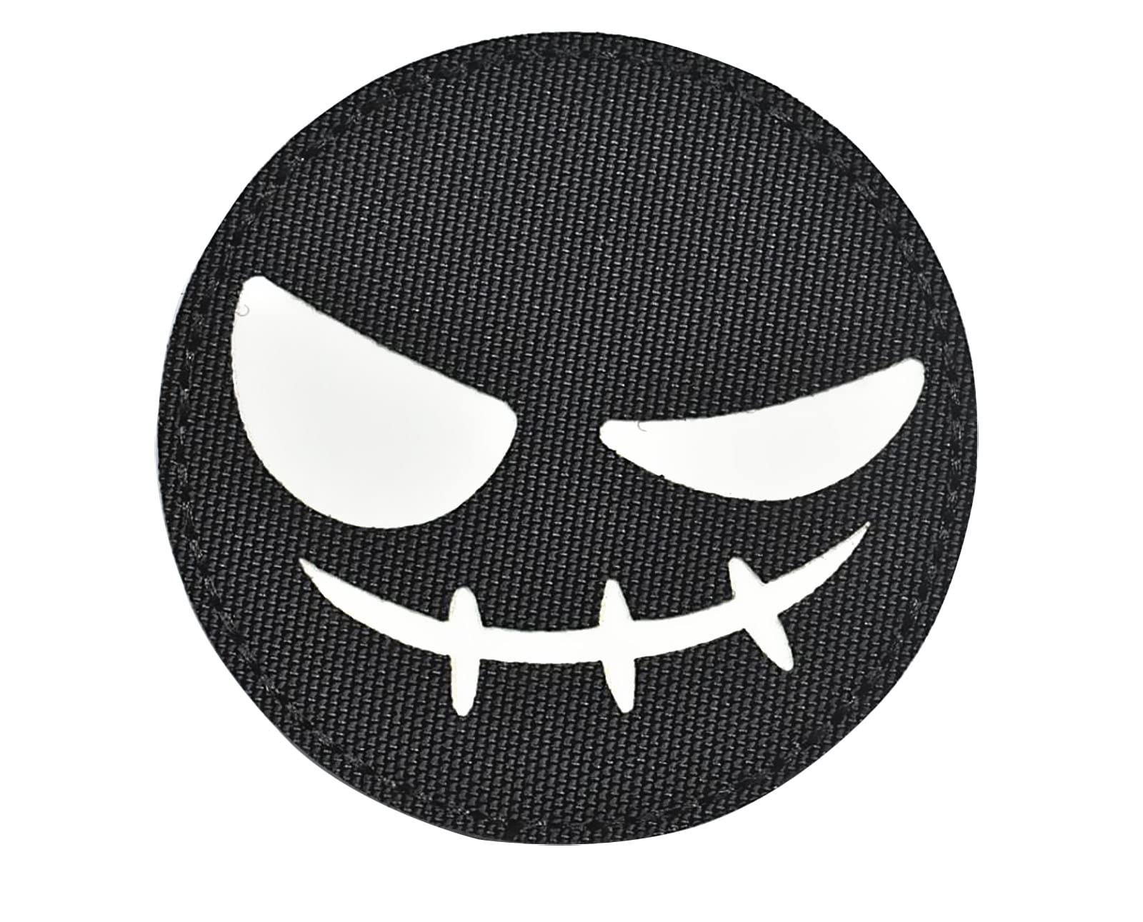 IR Infrared Reflective Patch - Evil Smile Tactical Military Badge with Hook & Loop Fastener (Black) | Perfect for Tactical Gear, Military Uniforms, Backpacks & Outdoor Activities