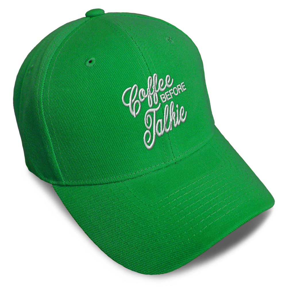 Custom Baseball Cap - Coffee Before Talkie Inspirational Dad Hat for Men & Women - Perfect for Casual Wear, Gifts & Outdoor Activities