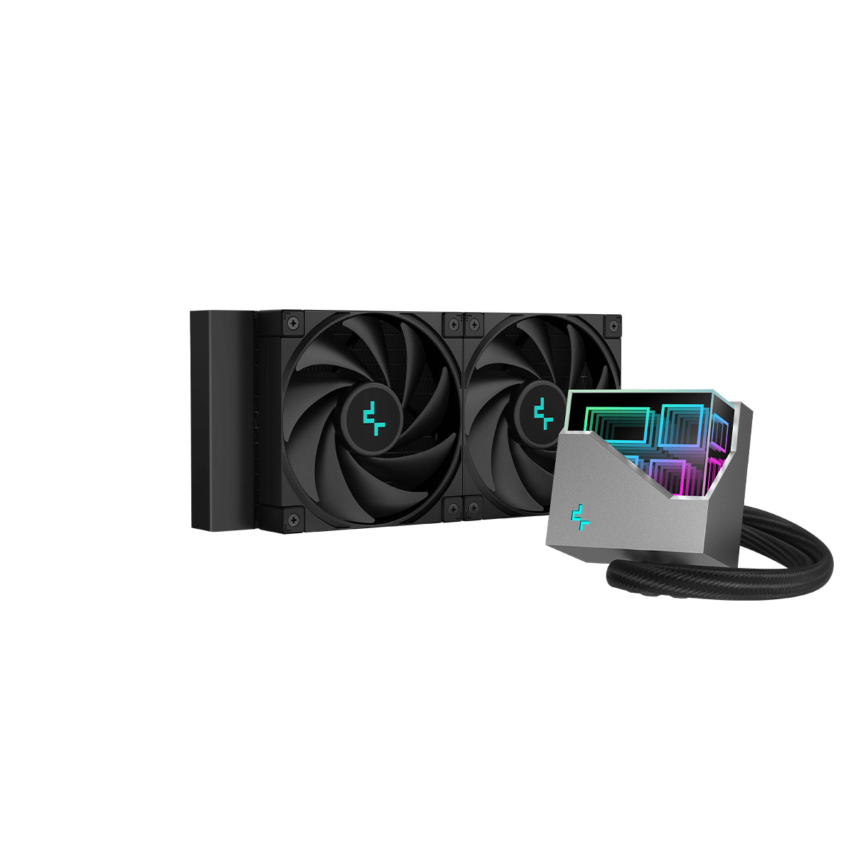 Deepcool LT520 Infinity Mirror 240mm AIO Liquid CPU Cooler - High Performance RGB Cooling for Gaming PC, Black | Perfect for Gaming Rigs & High-End Workstations