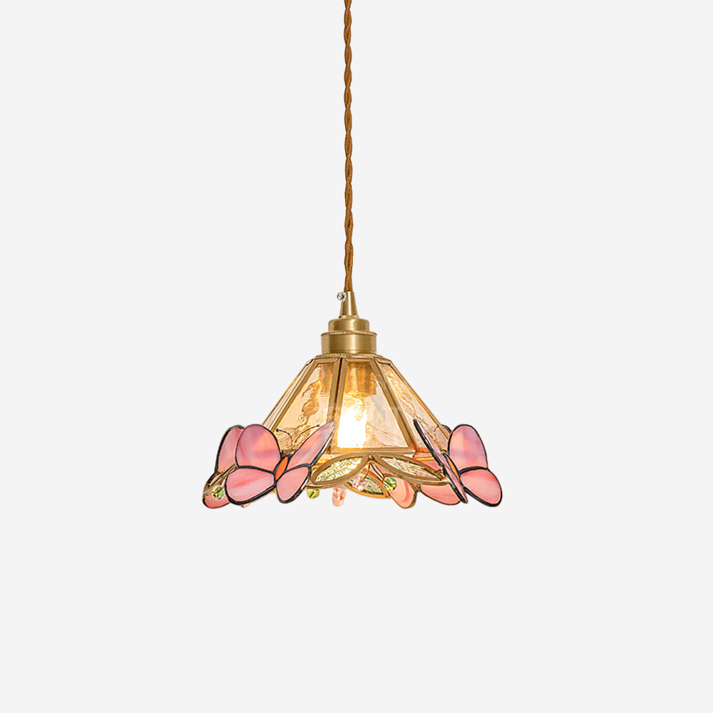 Pink Milly Pendant Lamp - Modern Glass Ceiling Light Fixture for Dining Room, Kitchen Island & Bedroom Decor