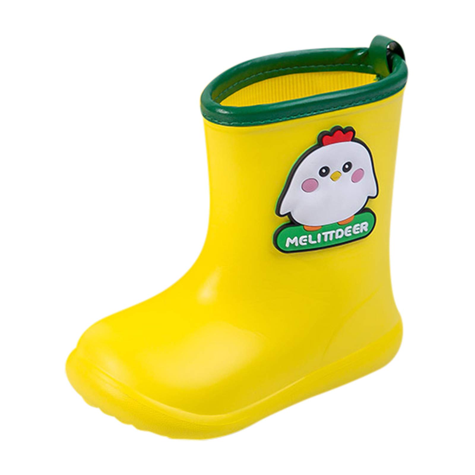 IKFIVQD Unisex Kids Rain Boots - Waterproof Rubber Rain Shoes for Toddler Boys & Girls, Soft Sole Anti-Slip Water Shoes - Perfect for Puddle Jumping, Outdoor Play & Rainy Day Adventures