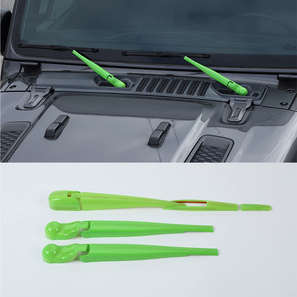 Premium ABS Wiper Blade Cover Decorative Trim for Jeep Wrangler JL (2018-2022) - Durable Car Accessory for Off-Road & Urban Driving