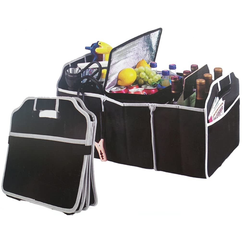 Collapsible Trunk Organizer with Handle - Car & Home Storage Box for Organization