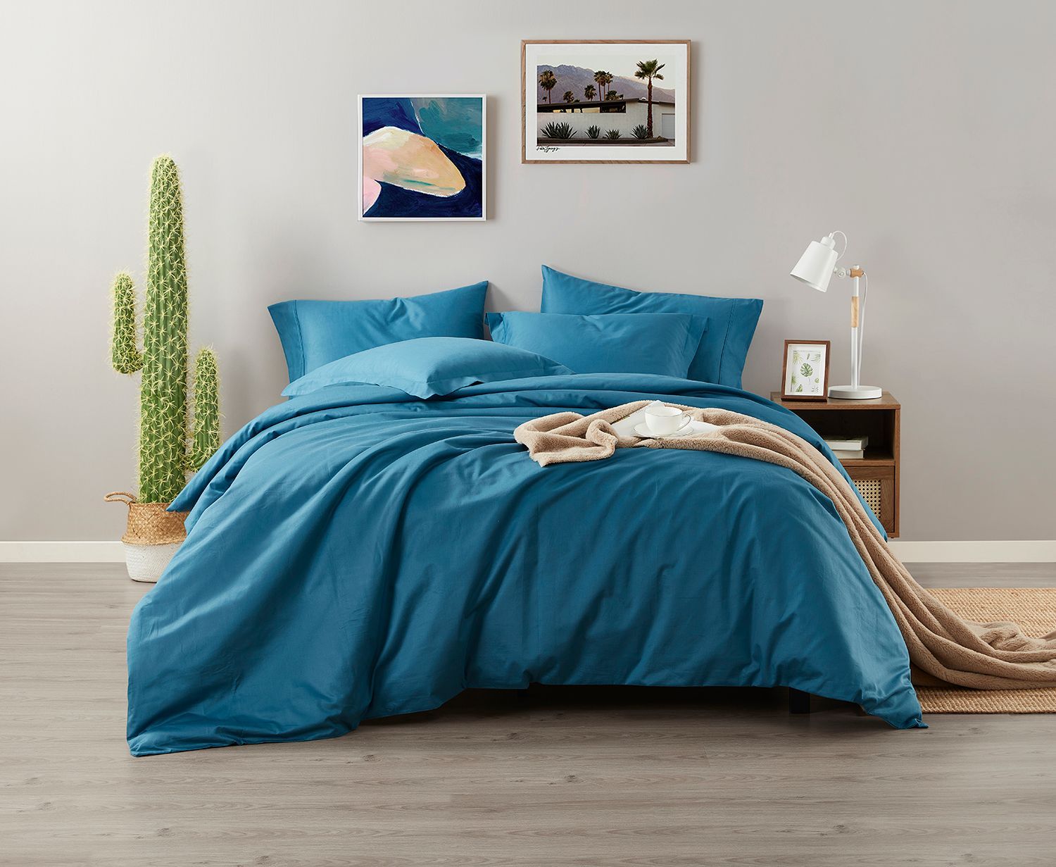 Luxury 600 Thread Count Duvet Cover Set - Midnight Blue King Size Bedding for Ultimate Comfort | Perfect for Master Bedroom, Guest Room & Hotel Decor
