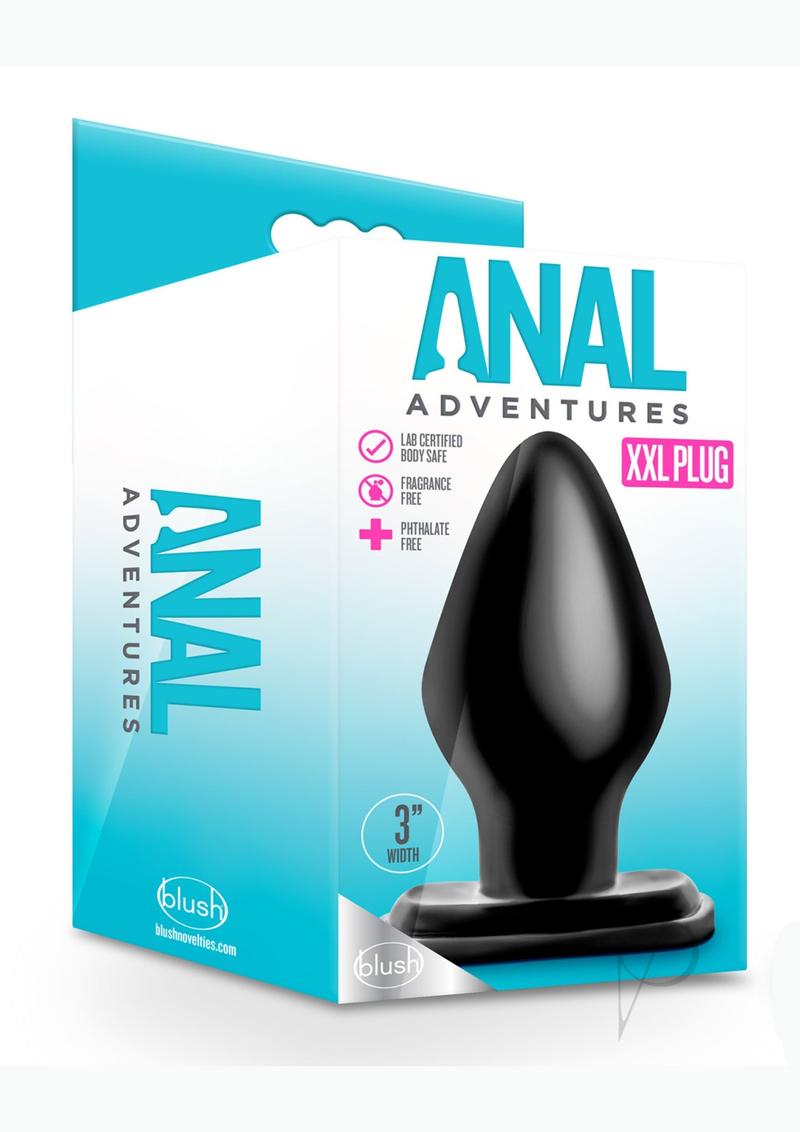 Anal Adventures XXL Butt Plug - Large Black Silicone Anal Toy for Men & Women - Perfect for Beginners & Advanced Users - Enhance Solo Play & Couples Fun