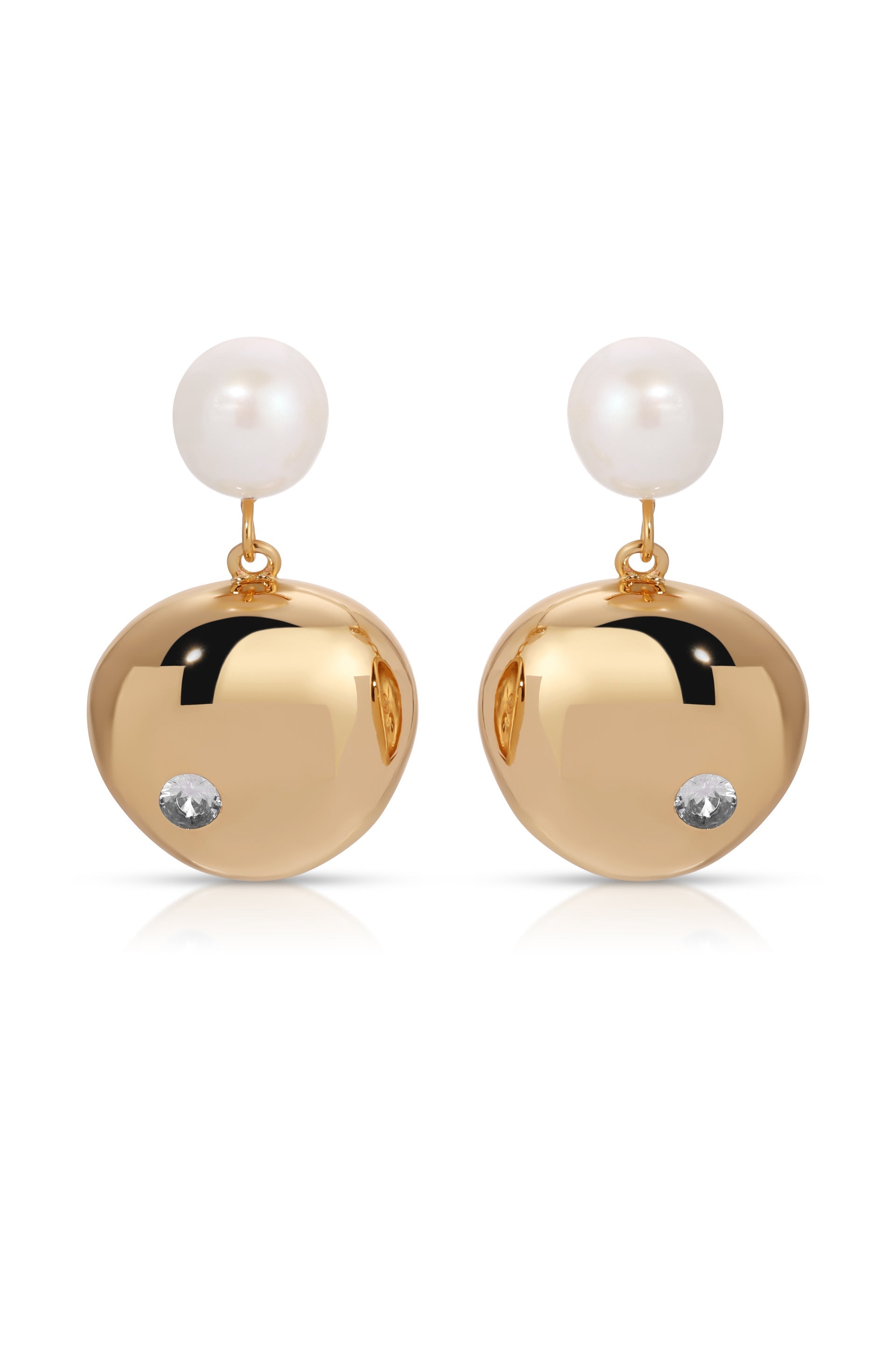 Stylish Large Pebble and Pearl Dangle Earrings for Women - Elegant Fashion Jewelry for Parties, Weddings & Everyday Wear