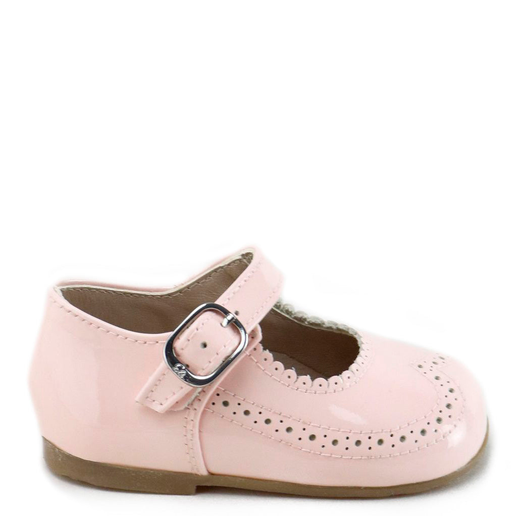 Pink Patent Leather Wingtip Baby Shoes for Girls & Boys - Stylish First Walkers for Special Occasions & Photo Shoots