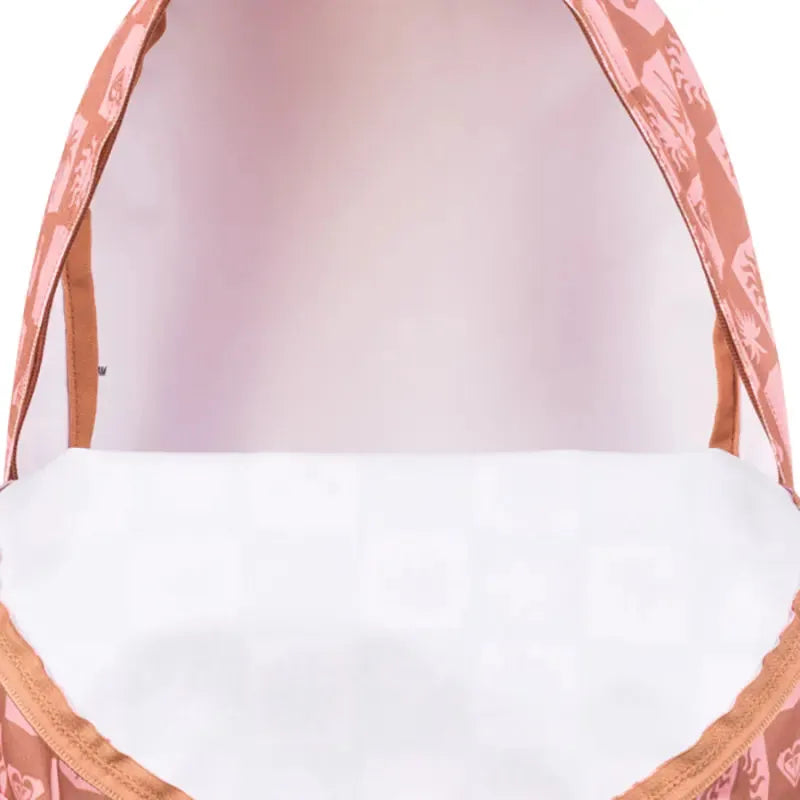 ROXY Sugar Baby Printed Pink Backpack - Stylish & Lightweight School Bag for Women & Girls - Perfect for School, Travel & Everyday Use
