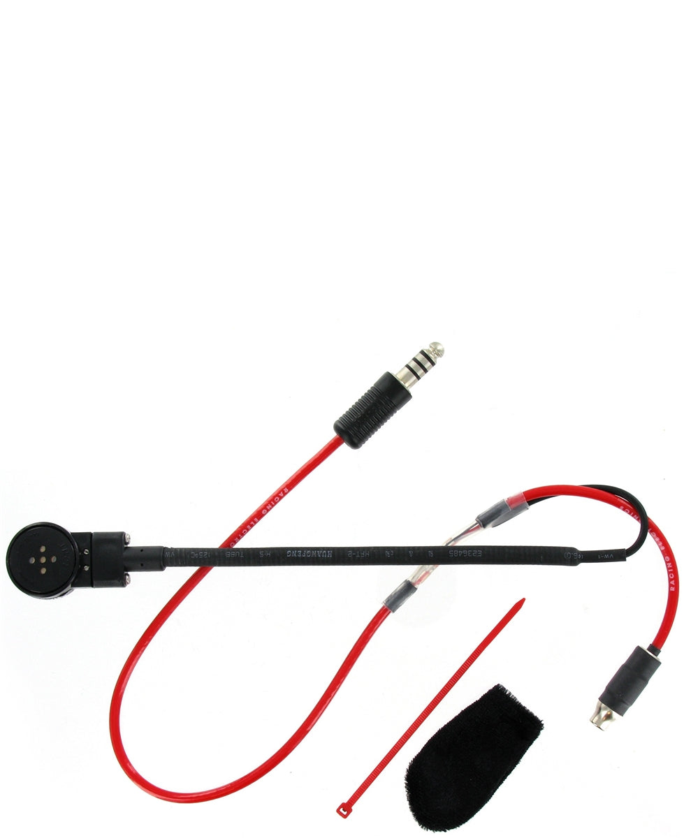 Standard Helmet Kit with Flex Boom Microphone & 4-Conductor Straight Cord - Perfect for Motorcycle, Racing & Industrial Safety Use