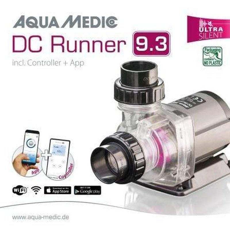 Aqua Medic DC Runner 9.3 App Control Water Pump - Adjustable Flow Submersible Pump for Aquariums, Ponds & Hydroponics | Smartphone Controlled for Easy Operation
