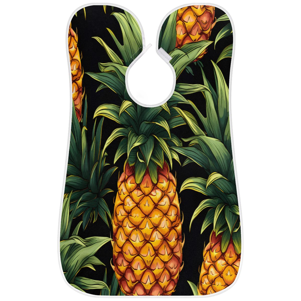 Pineapple Print Beard Shaving Bib for Men - Waterproof Barber Cape for Haircut, Makeup & Hair Dye - Sink Hair Catcher with Gift Box - Perfect for Home Grooming & Salon Use