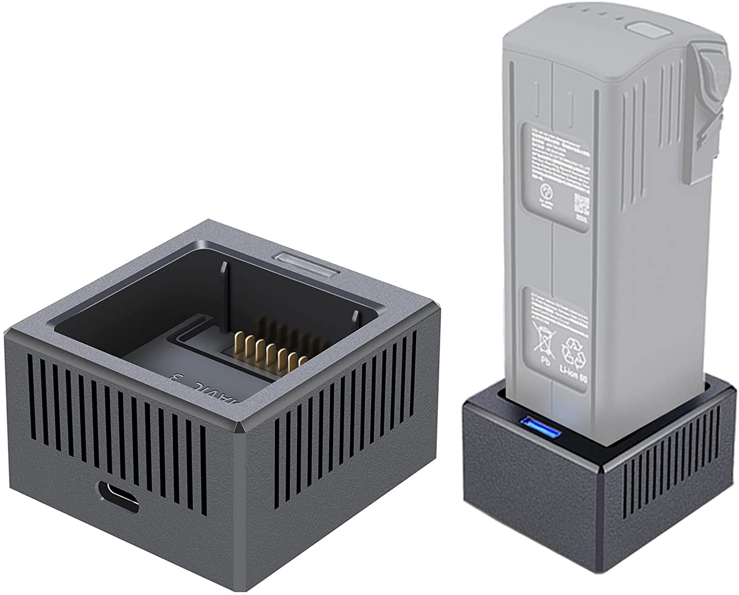 INSYOO Mavic 3 USB Battery Charger - Fast Charging Hub for DJI Mavic 3 Drone Accessories - Dual Port USB Charger for Quick Flight Battery Recharge - Perfect for Travel, Outdoor Adventures & Aerial Photography