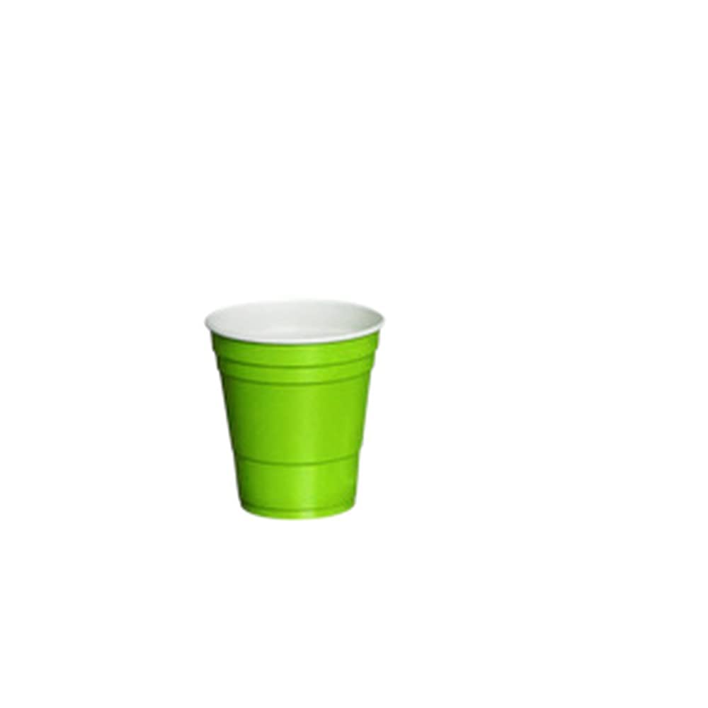 HMQCI 2 oz Mini Plastic Shot Glasses - 100 Pack Disposable Party Cups for Jello Shots, Cocktails & Beverages - Perfect for Indoor/Outdoor Events, Weddings, BBQs & College Parties (Green)