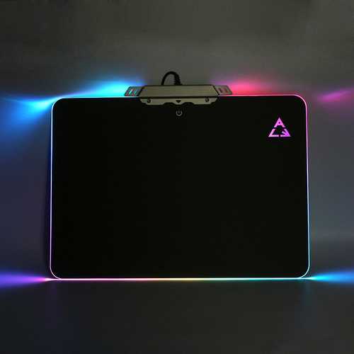 ACE RGB Backlit LED Gaming Mouse Pad - Non-Slip Hard Surface for PC & Laptop - Perfect for Esports, Office Work & Streaming Setup
