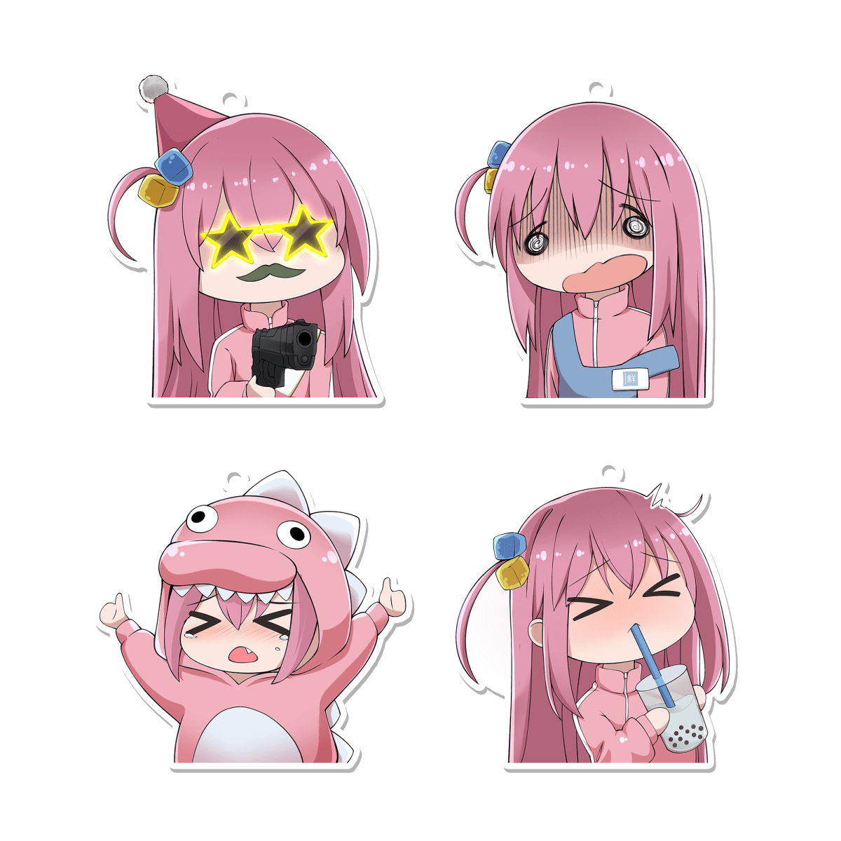 Chibi Bocchi Anime Acrylic Keychain - Cute Kawaii Character Keyring for Backpacks, Bags & Gifts | Perfect for Anime Fans & Collectors
