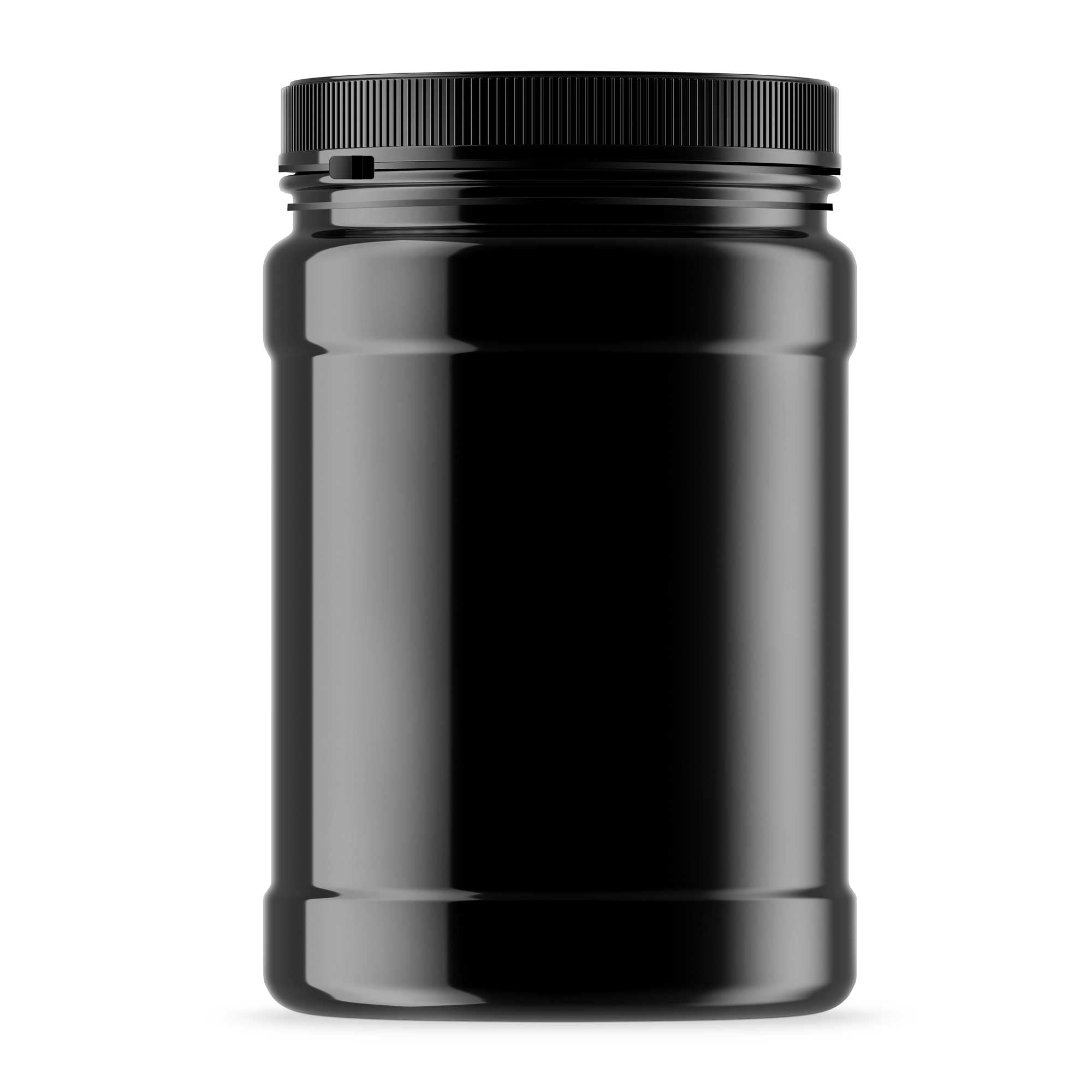 10-Pack 2.5L Wide Mouth Plastic Jars with Lids - Black Empty Protein Powder Storage Containers | Bulk Food Storage, Supplement Organizer, DIY Crafts & Kitchen Pantry Organization