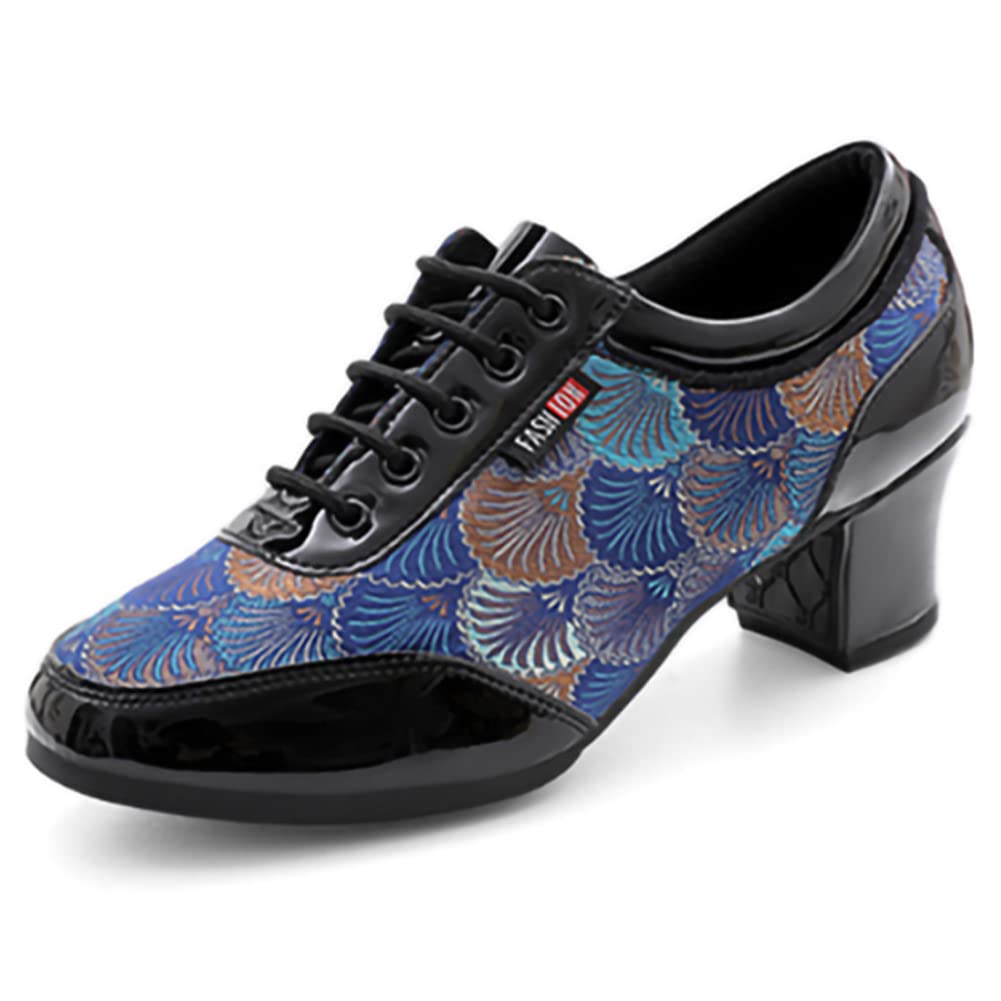RUYBOZRY Women's Latin Ballroom Dance Shoes - Lace Up Modern Performance Salsa Practice Shoes (Model 601) for Competition, Social Dancing & Professional Performances