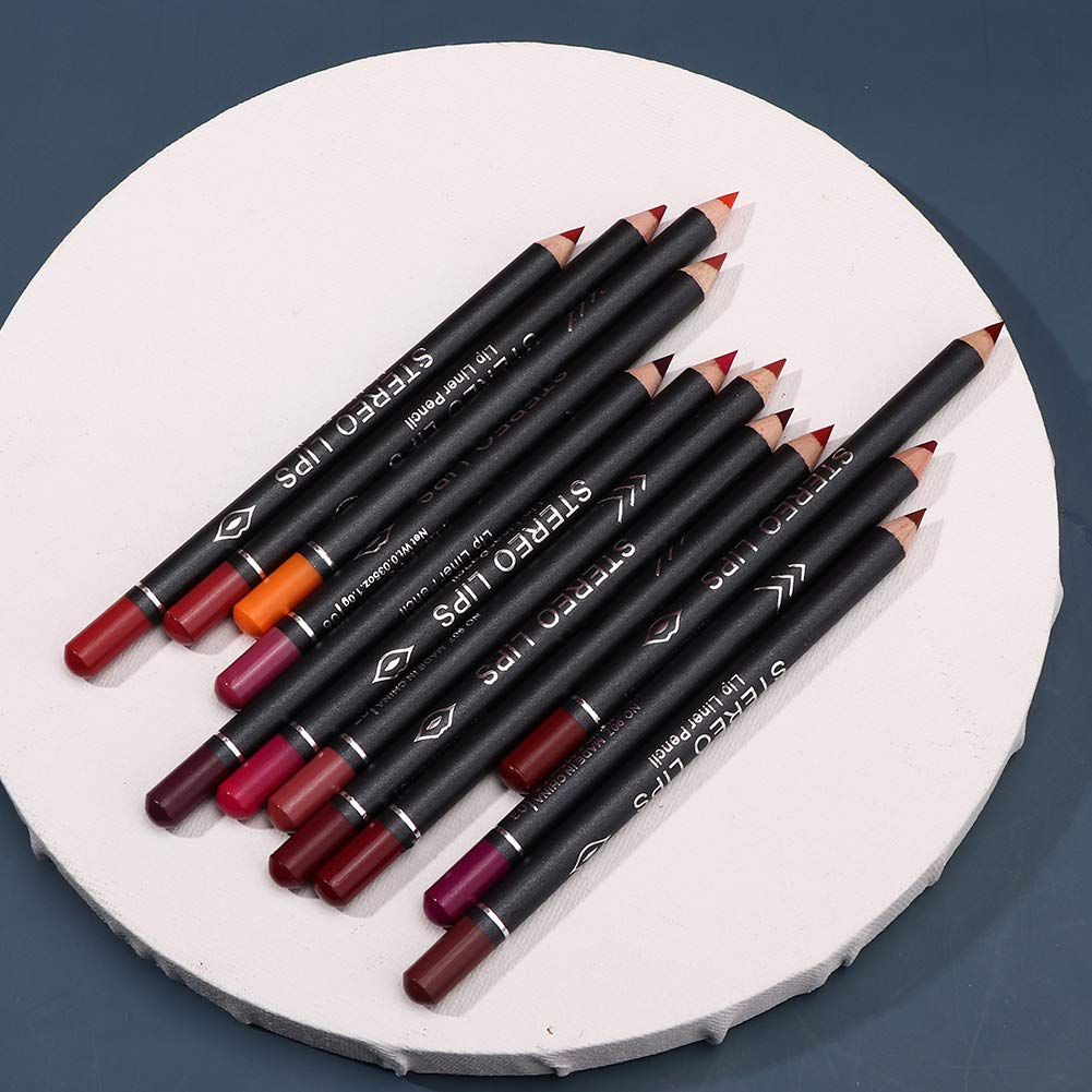 12 Colors Matte Waterproof Lipliner Set - Safe, Non-Irritating Lip Makeup Pencils for Women | Professional & Everyday Use | Perfect for Office, Parties & Special Occasions