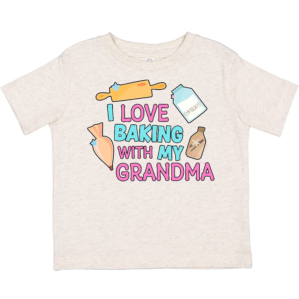 I Love Baking with My Grandma Toddler T-Shirt - Cute Cooking Outfit for Kids & Grandparents Bonding Time - Perfect for Family Baking Activities & Heartwarming Gifts